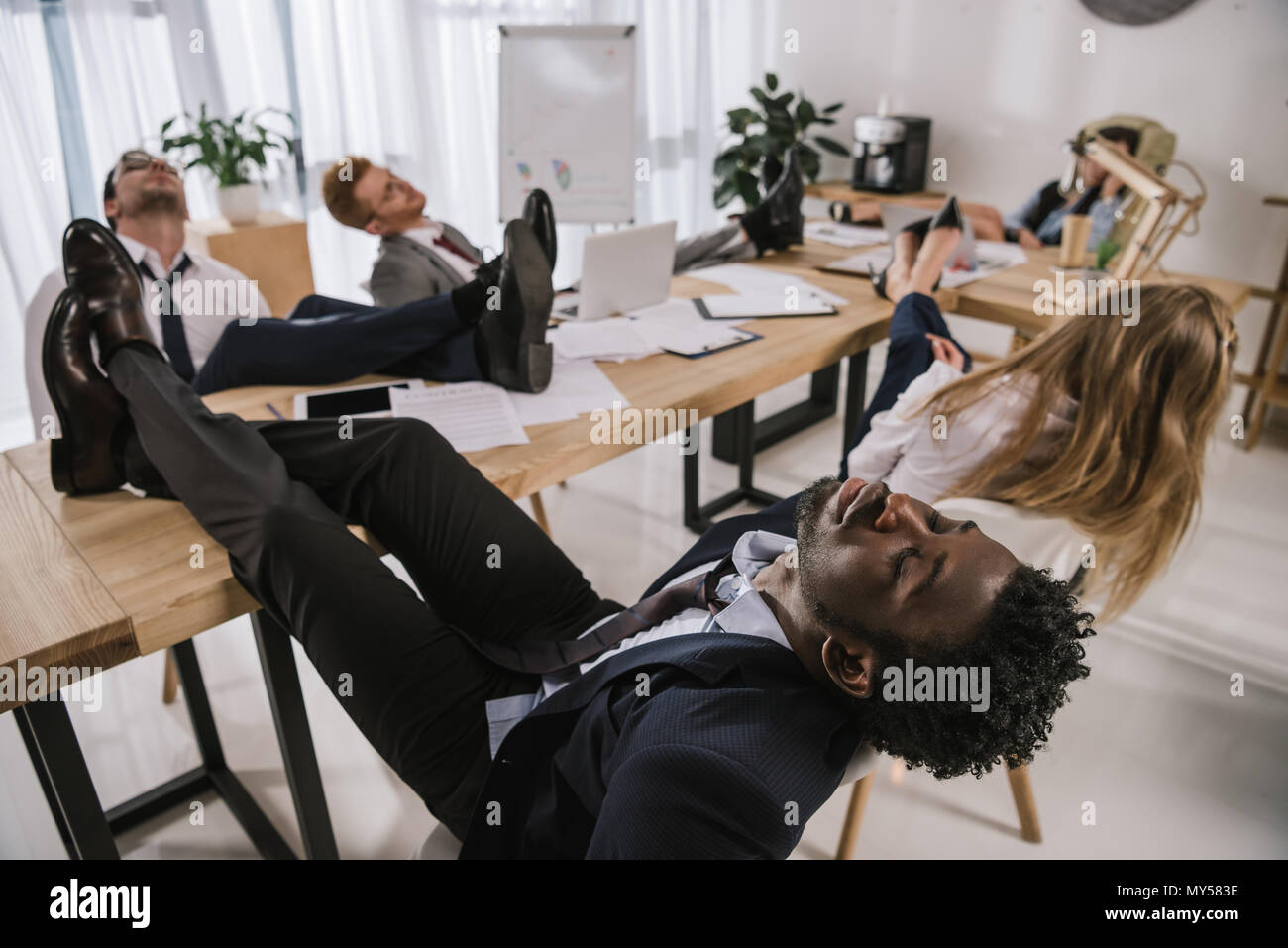 Sleeping At Meeting Conference Table Photo Sleeping At Meeting Conference Table Photo