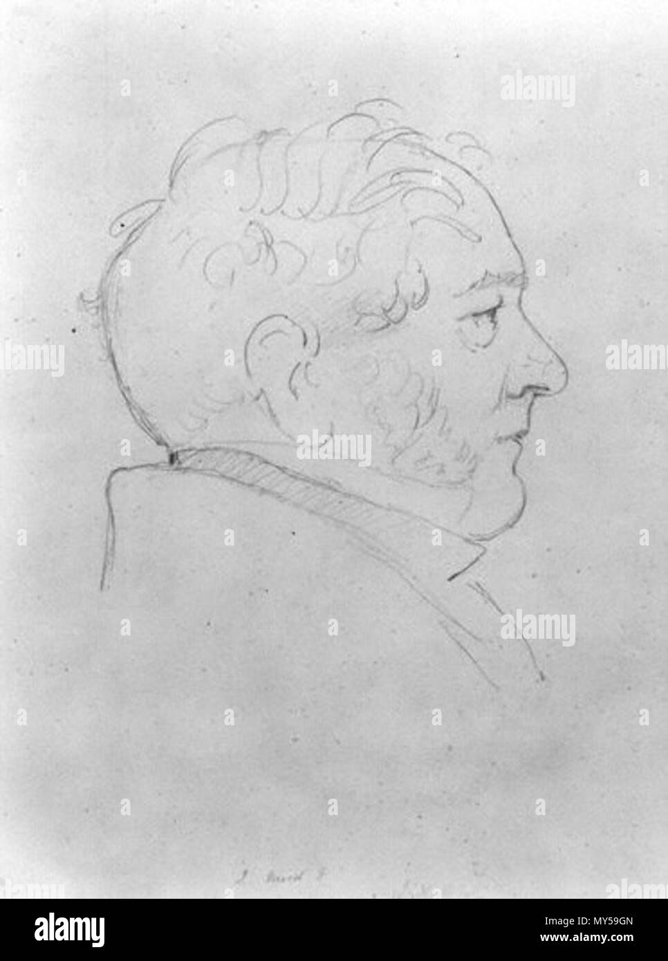 . English: Pencil portrait sketch of w:Joseph Neeld, Member of Parliament for Chippenham 1830 - 1856 . 1820s- 1830s. Sir Francis Leggatt Chantrey 283 Joseph Neeld Stock Photo