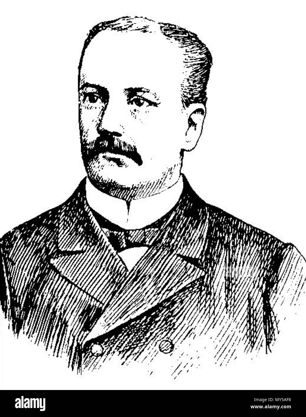 . English: W.van der Vlugt, professor of jurisprudence. 1899. A.B. Fot. 556 W. van der Vlugt Stock Photo