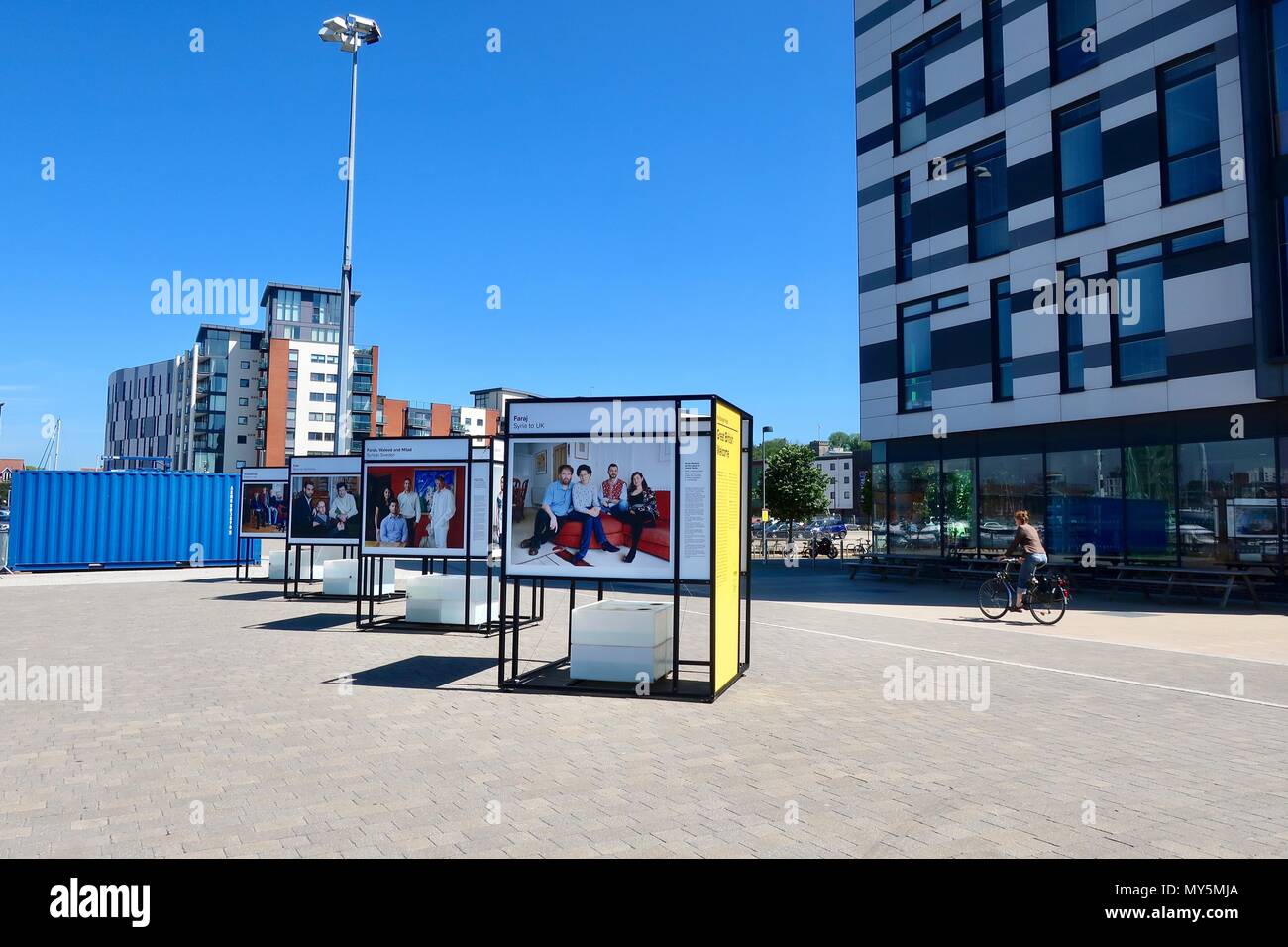 Ipswich, UK. 6th Jun, 2018. UK News: Photoeast - photography exhibition and workshops until 24/6/18. Venues at Ipswich waterfront, Suffolk. Credit: Angela Chalmers/Alamy Live News Stock Photo