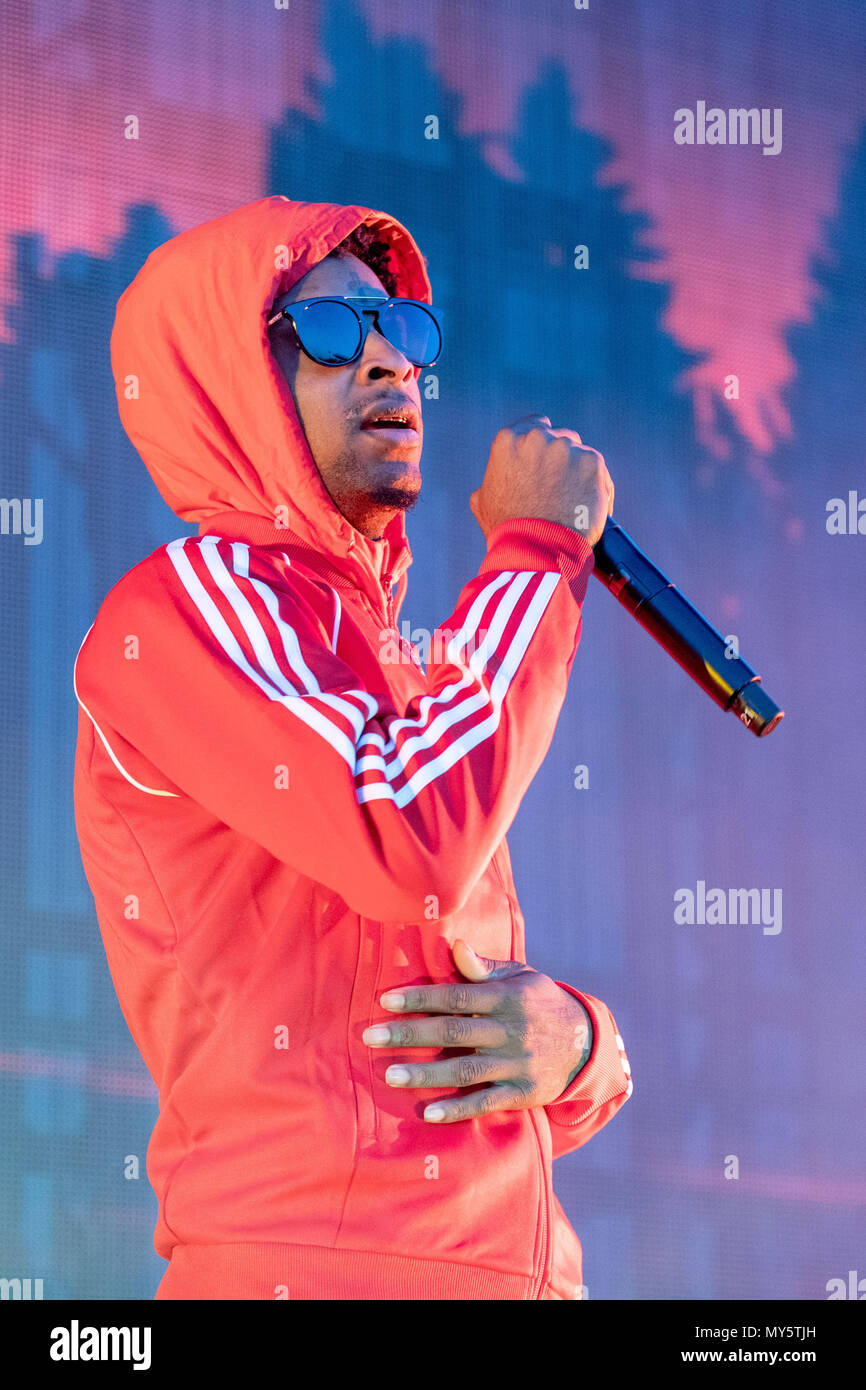 Chicago, Illinois, USA. 5th June, 2018. Rapper 21 SAVAGE (SHAYAA BIN ABRAHAMJOSEPH) at