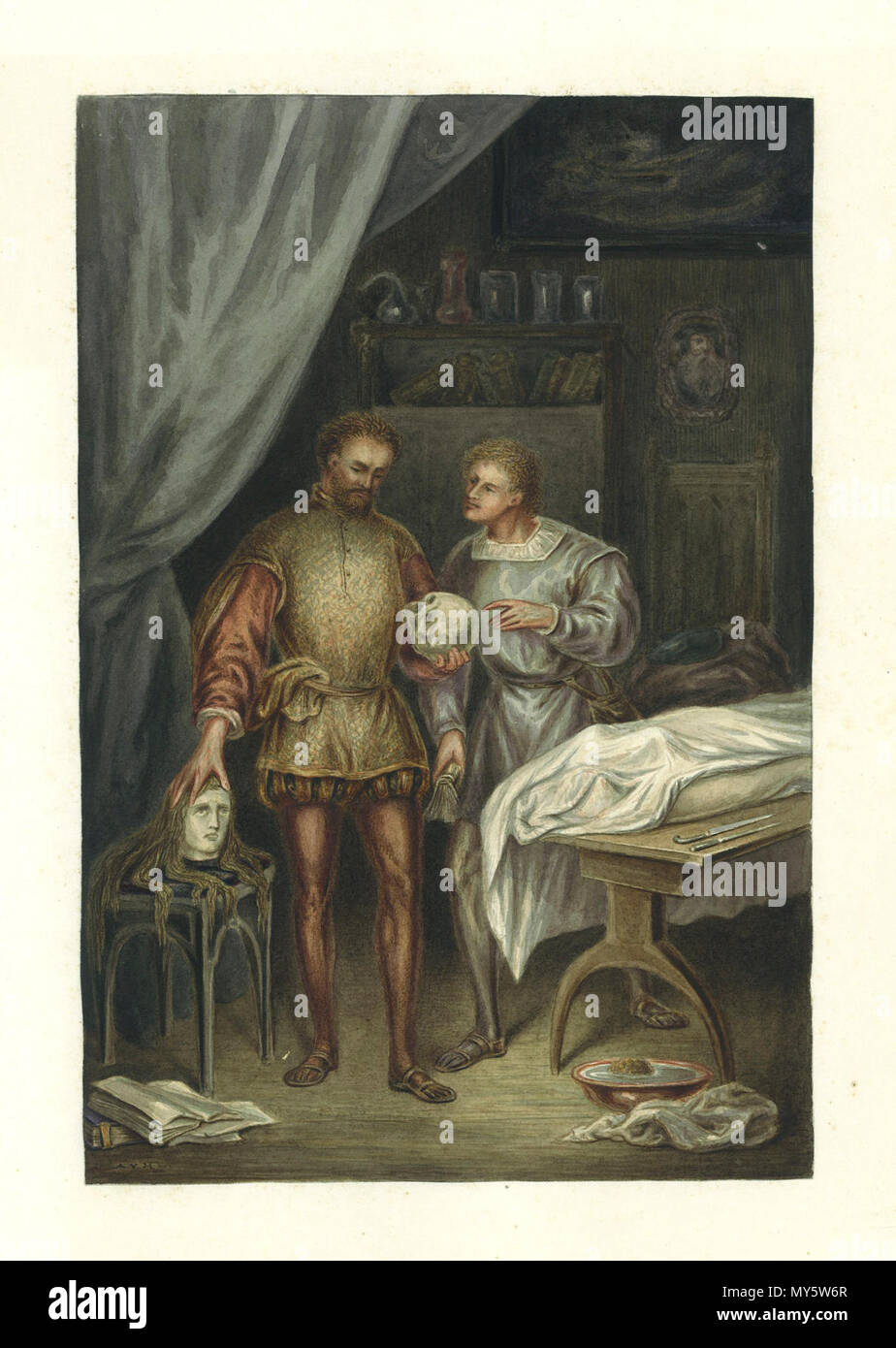 Pieter van Foreest en Andreas Vesalius. Stock Photo