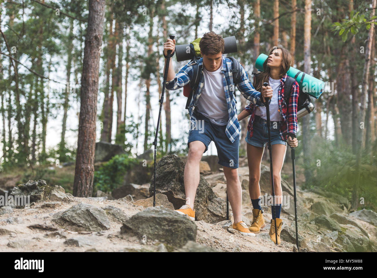 Exhausted hikers hires stock photography and images Alamy