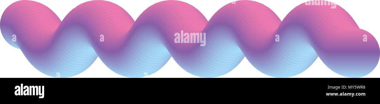 fluid abstract spiral scroll pink neon design vector illustration Stock ...