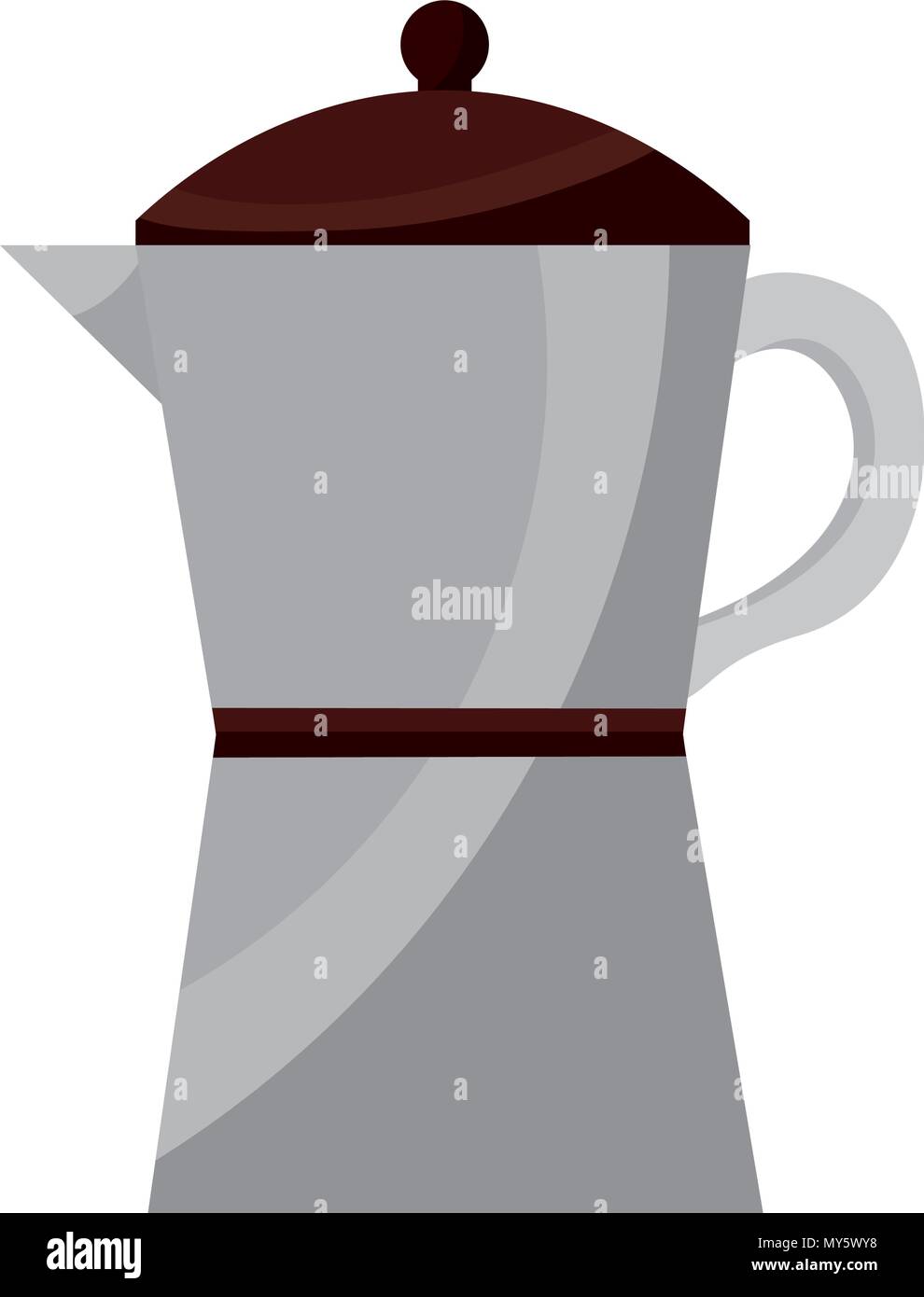 italian traditional coffee maker object vector illustration Stock