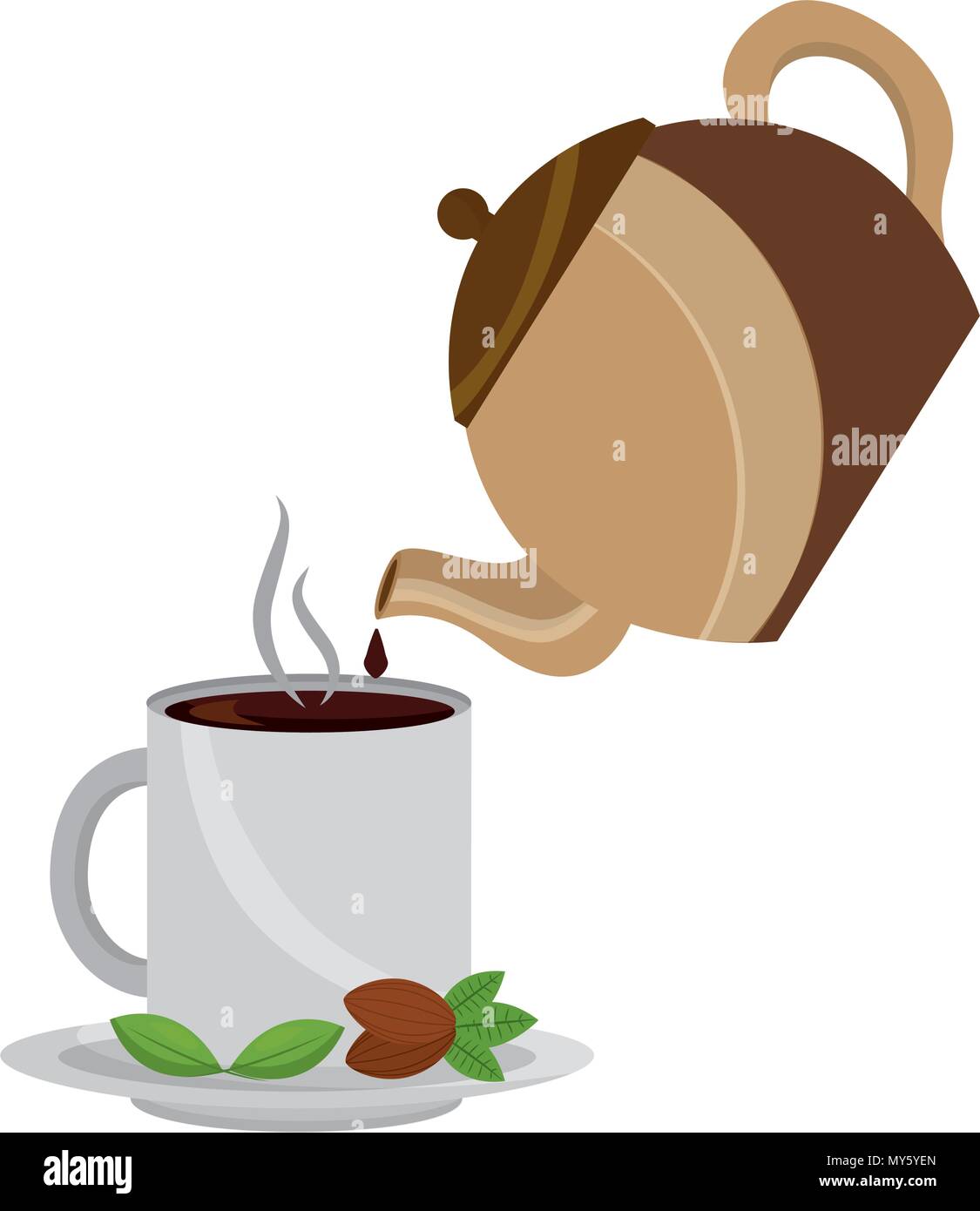 Pouring tea Stock Vector Images Alamy