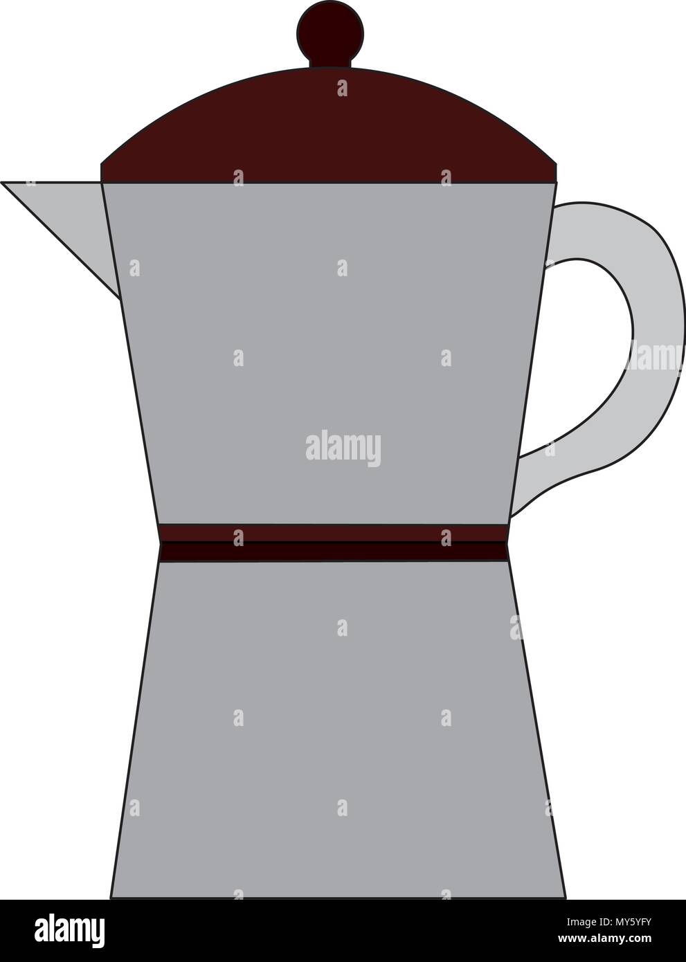 italian traditional coffee maker object vector illustration Stock