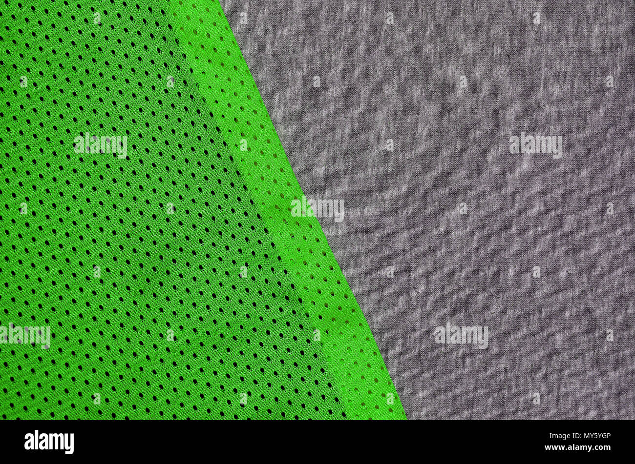 Top view of cloth textile surface. Close-up rumpled heater and knitted ...