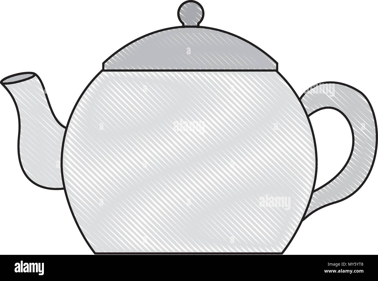 https://c8.alamy.com/comp/MY5YT8/teapot-porcelain-utensil-kitchenware-traditional-vector-illustration-drawing-MY5YT8.jpg