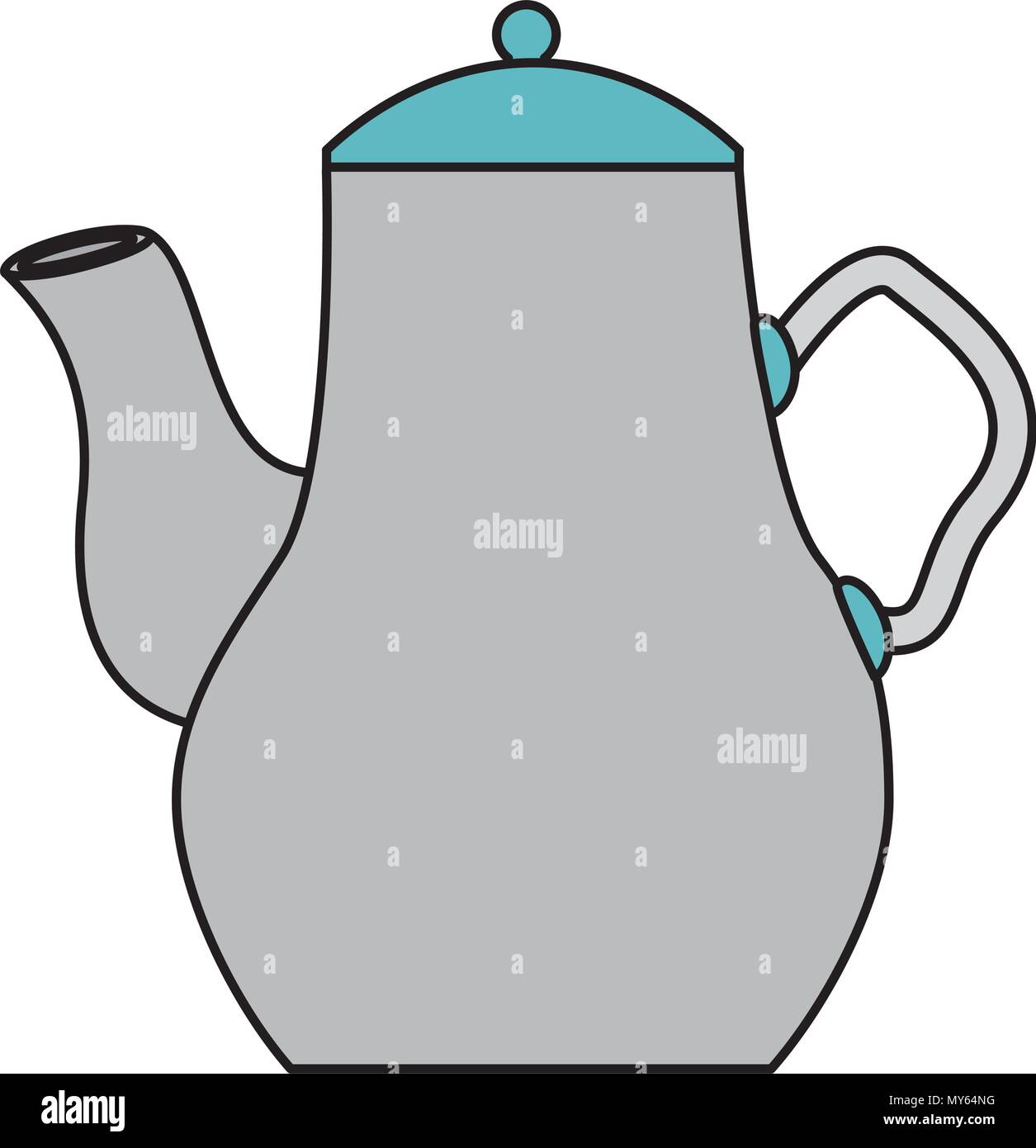 ceramic tea pot handle utensil kitchen Stock Vector Image & Art Alamy