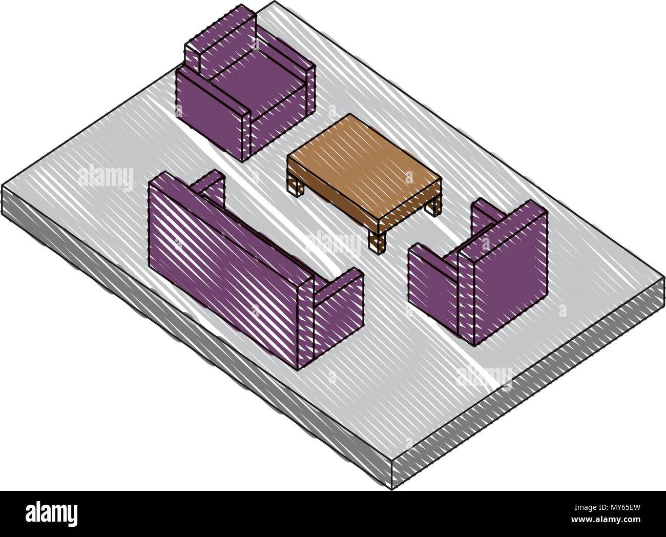 living room scene isometric icon Stock Vector Image & Art - Alamy