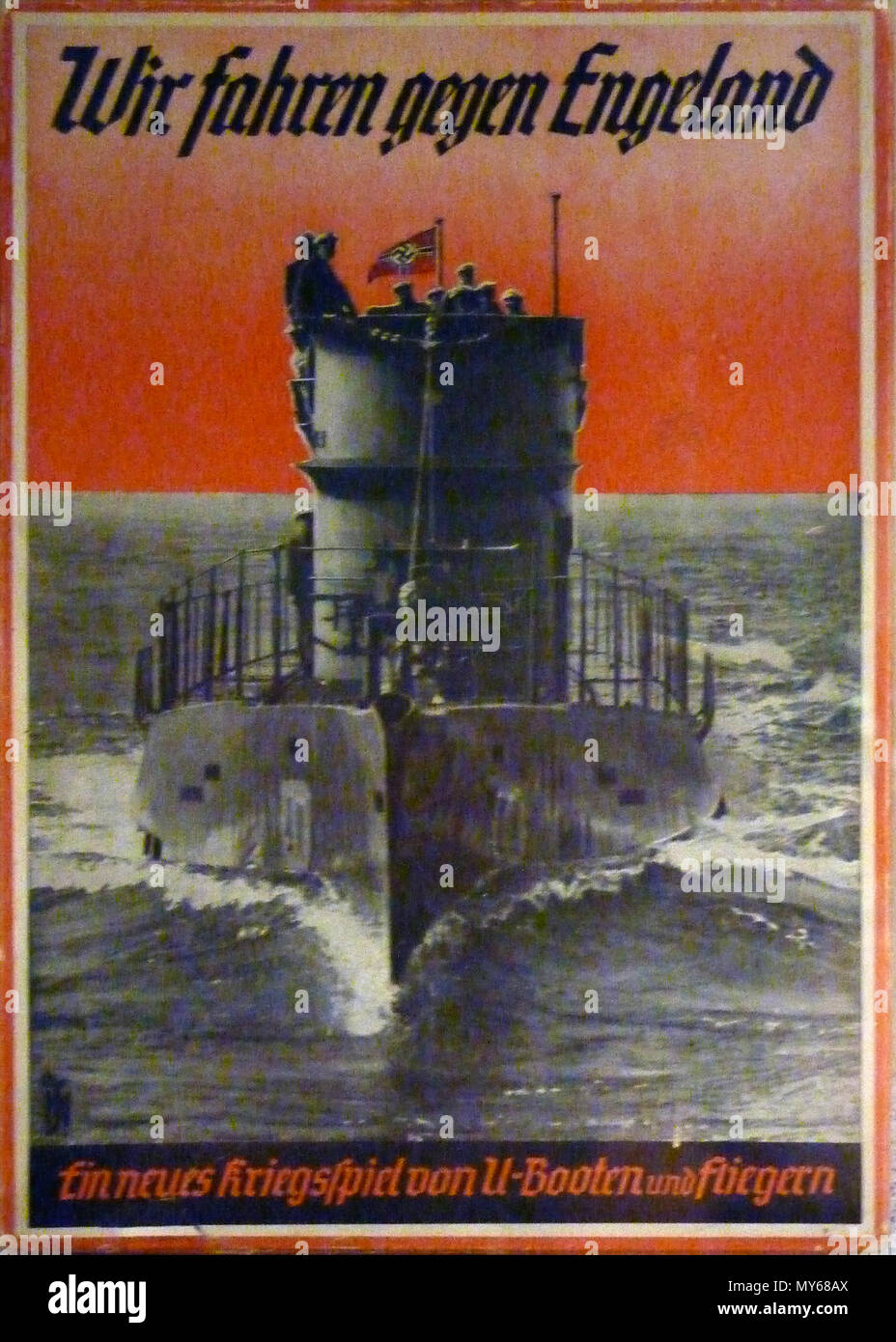 . Deutsch: Wir fahren gegen Engeland - Ein neues Kriegsspiel von U-Booten und Fliegern . circa 1940. kein Urheber angegeben 566 Wir fahren gegen Engeland (Spiel) Stock Photo