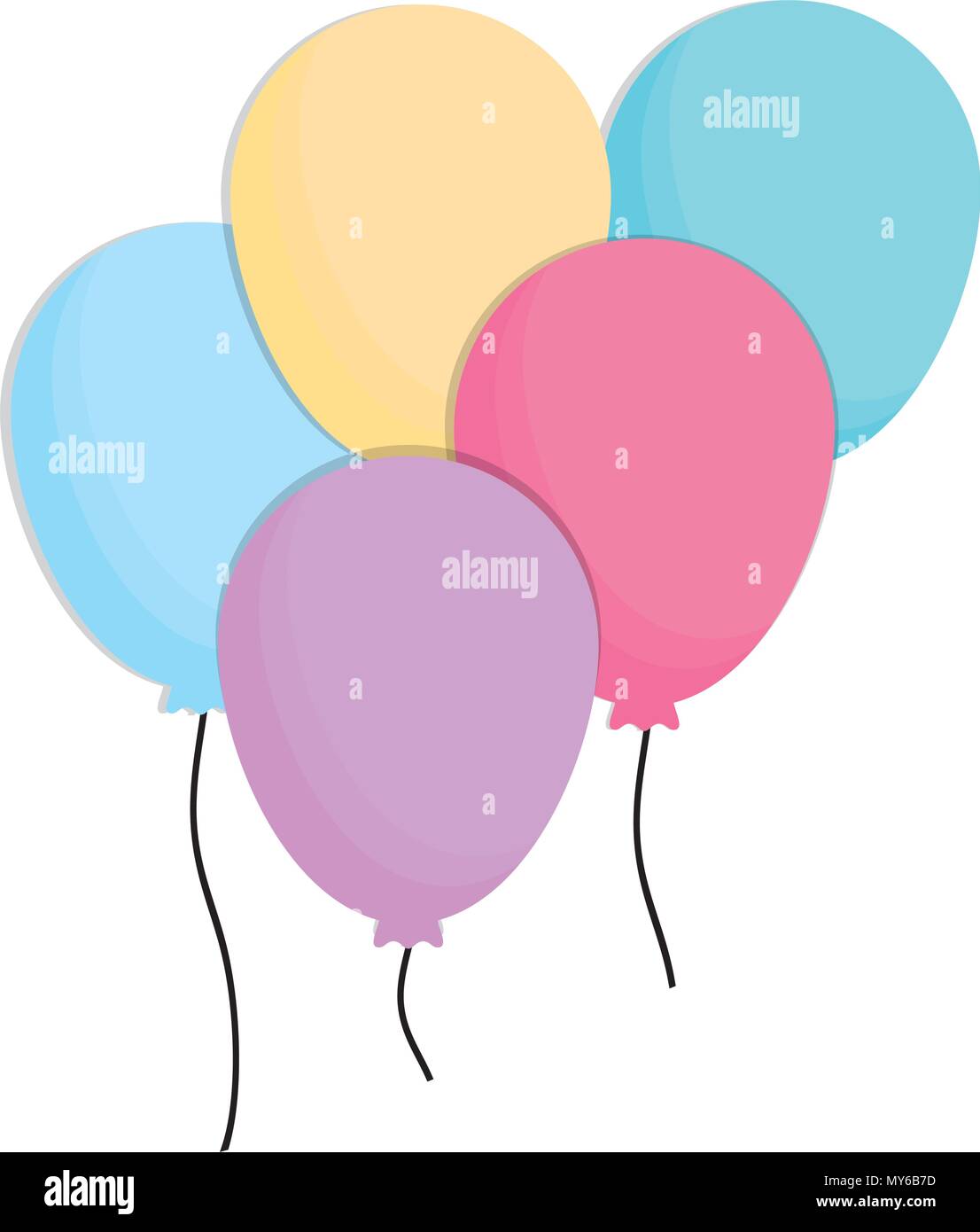 balloons over white background, vector illustration Stock Vector Image ...