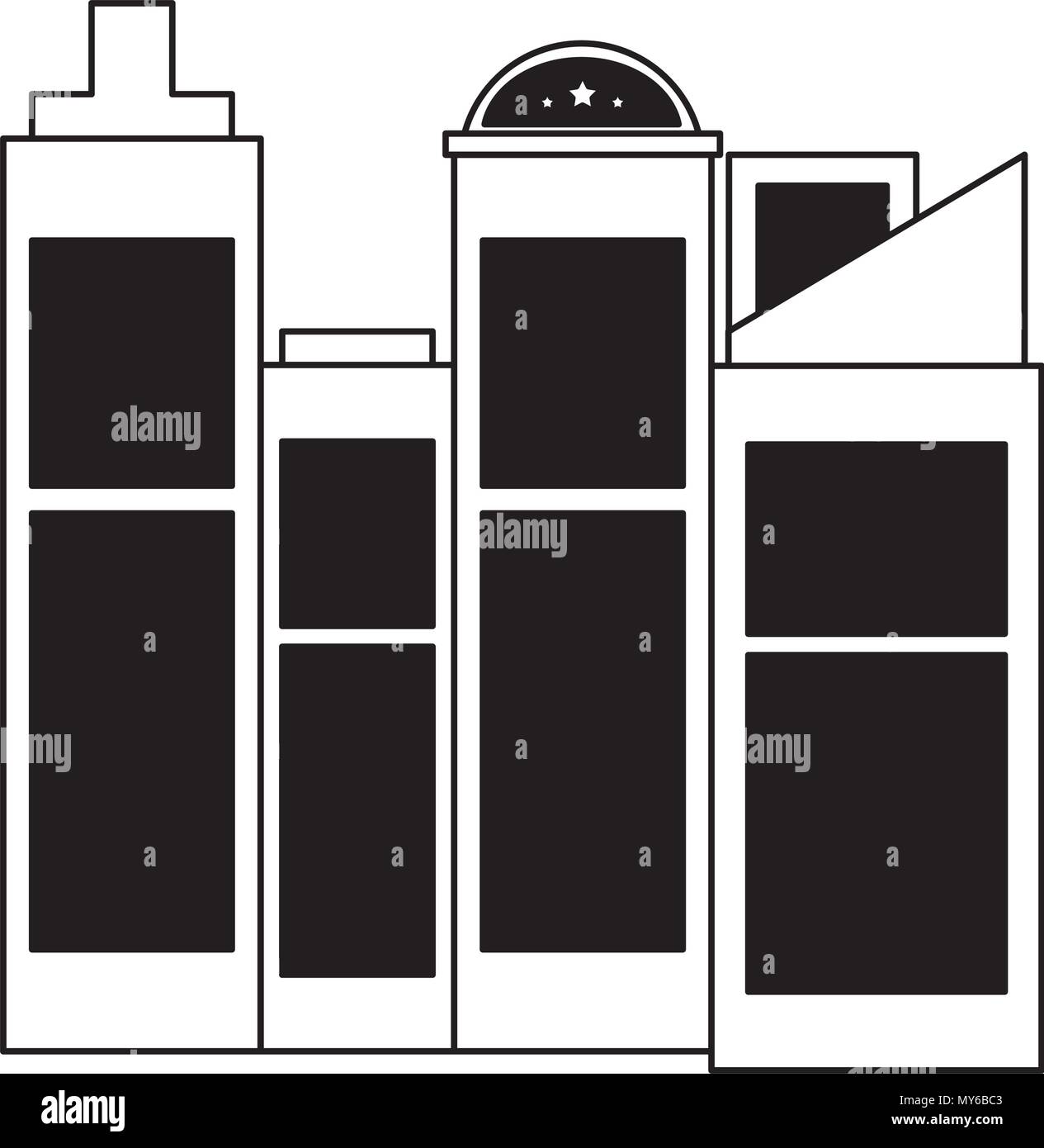 city buildings icon over white background, vector illustration Stock ...