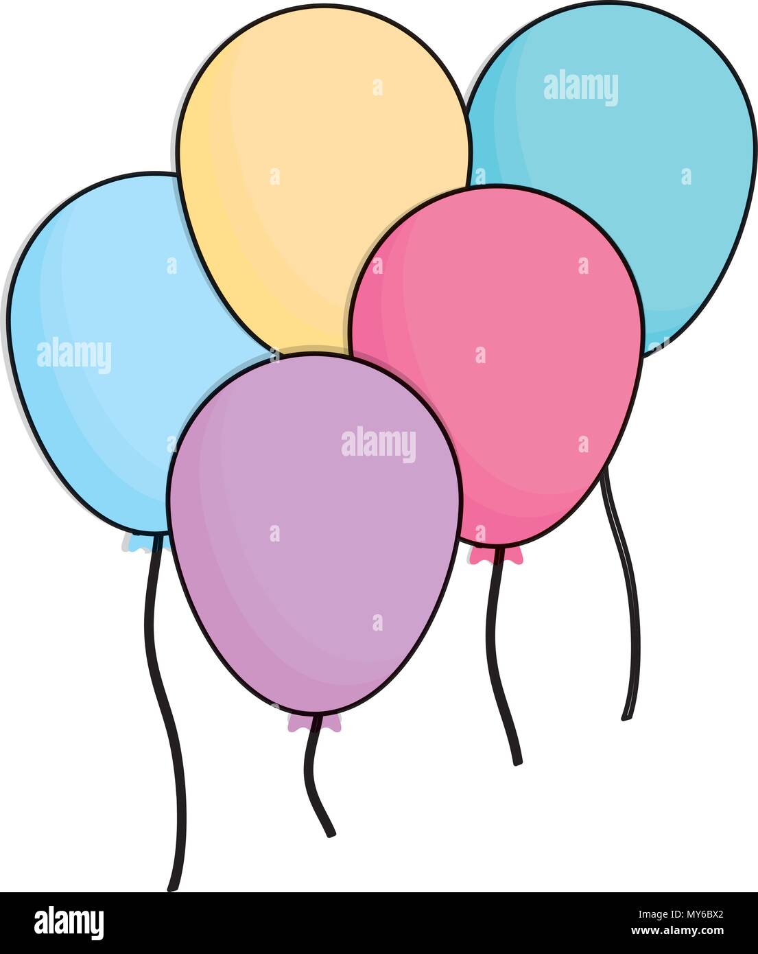 balloons over white background, vector illustration Stock Vector Image ...