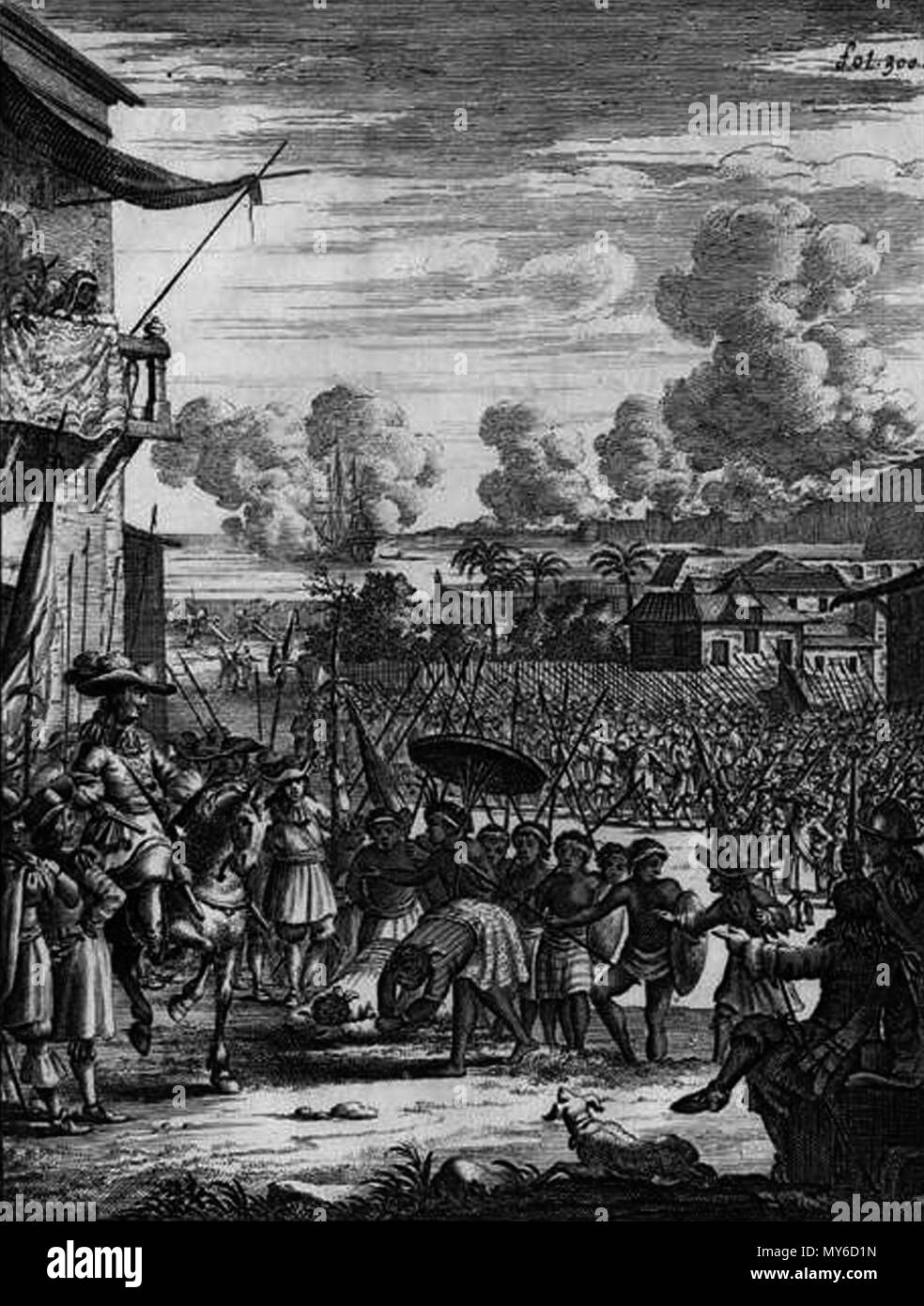 . English: Quilon rulers submit to the Dutch at Quilon . 19 March 2012. Wouter Schouten 443 Quilon surrenders to Dutch Stock Photo