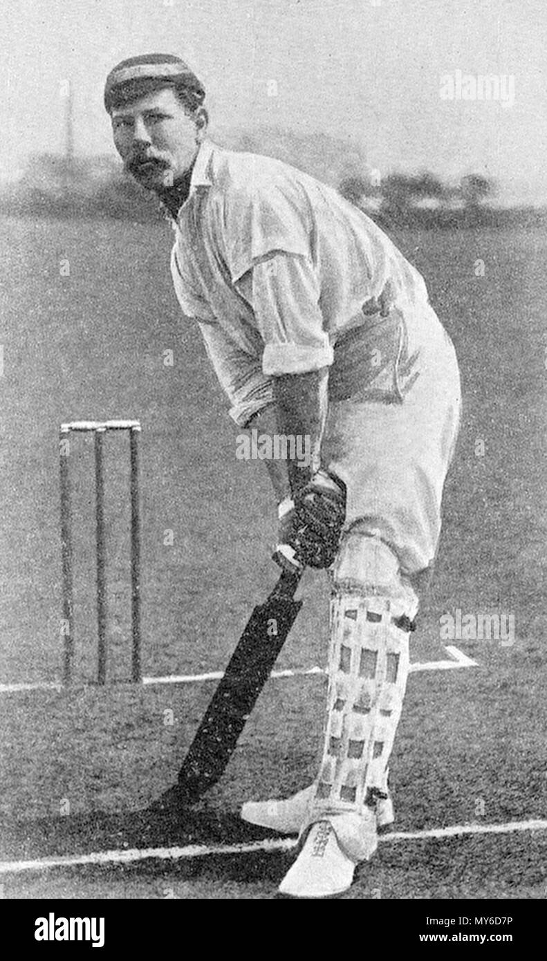 . English Scan of cricketer Charles Wright . 1896. Photo by E Hawkins