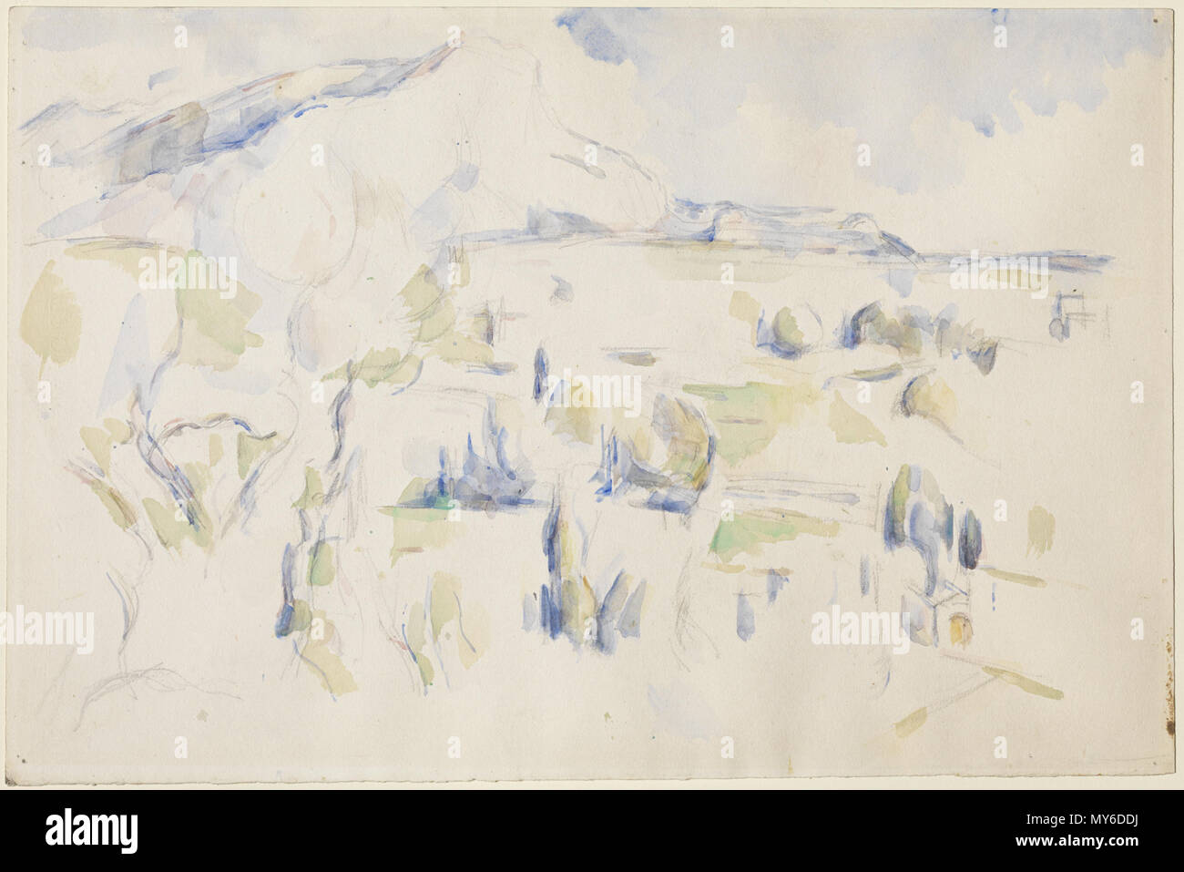 10 1900, Cézanne, Mont Sainte Victoire Stock Photo