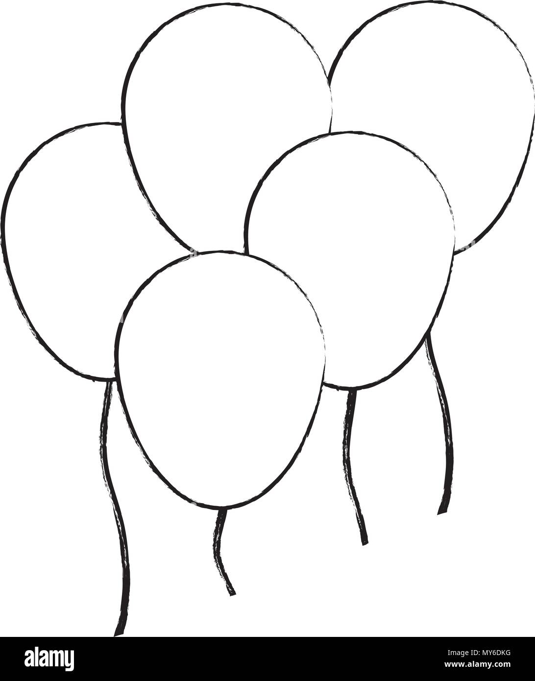 balloons over white background, vector illustration Stock Vector Image ...