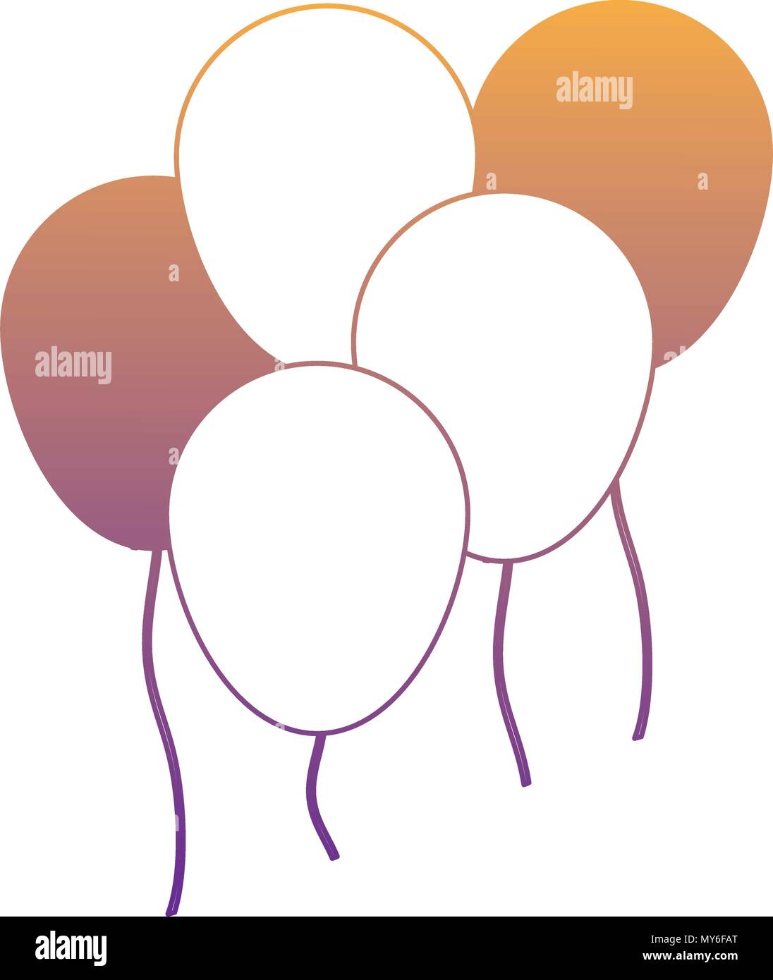 balloons over white background, vector illustration Stock Vector Image ...