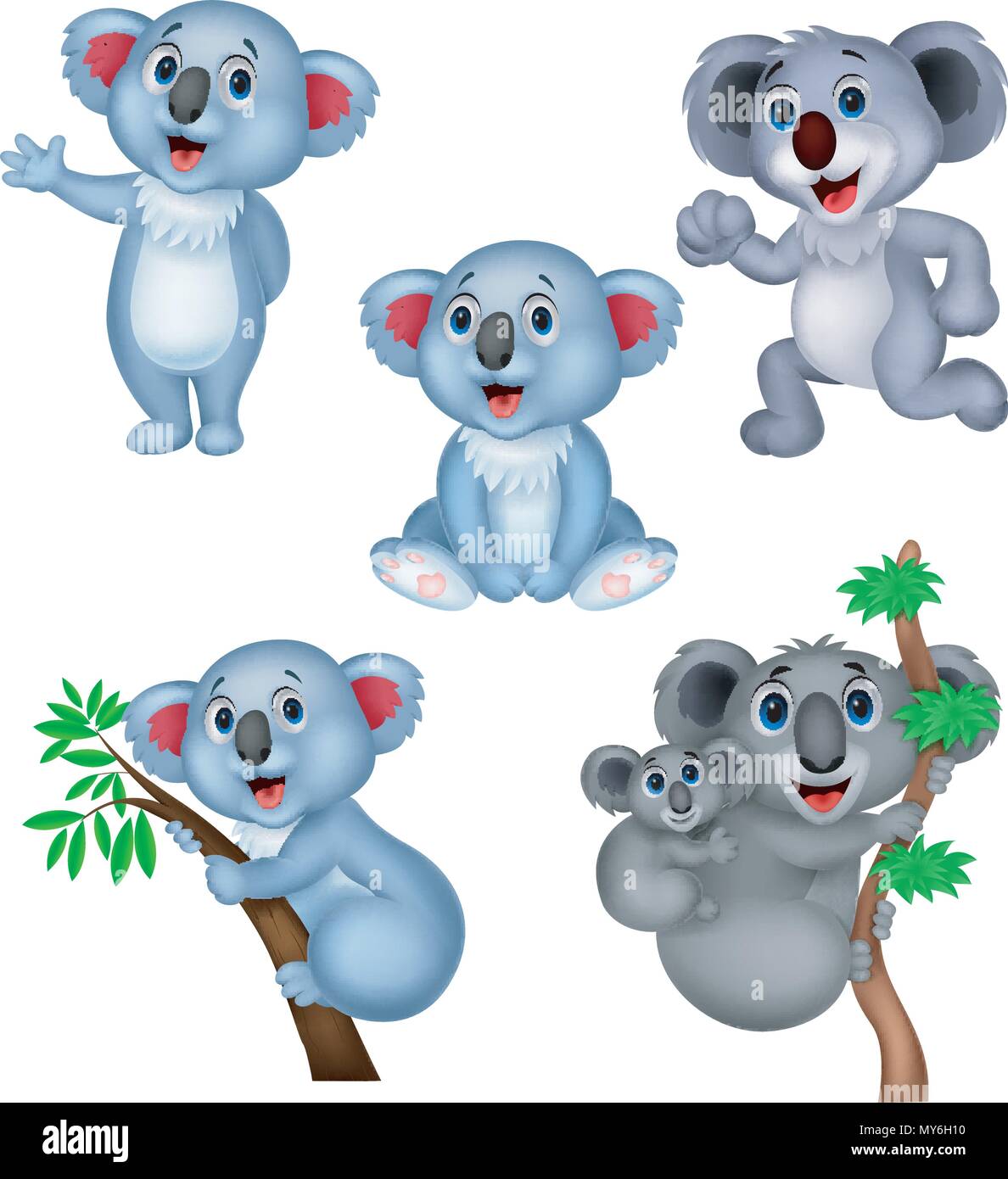 Cartoon koala collection set Stock Vector Image & Art Alamy