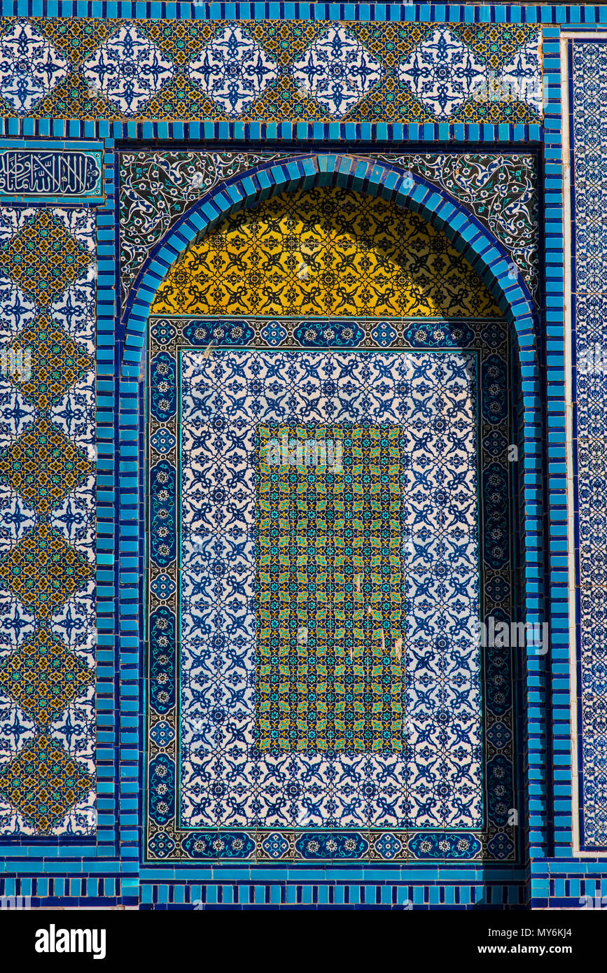 Jerusalem Pattern Colorful Islamic patterns, window covered with Arabic screen, mosaic ...