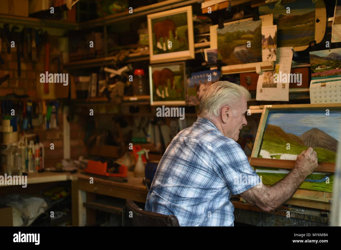 Retired man in shed hi-res stock photography and images - Alamy