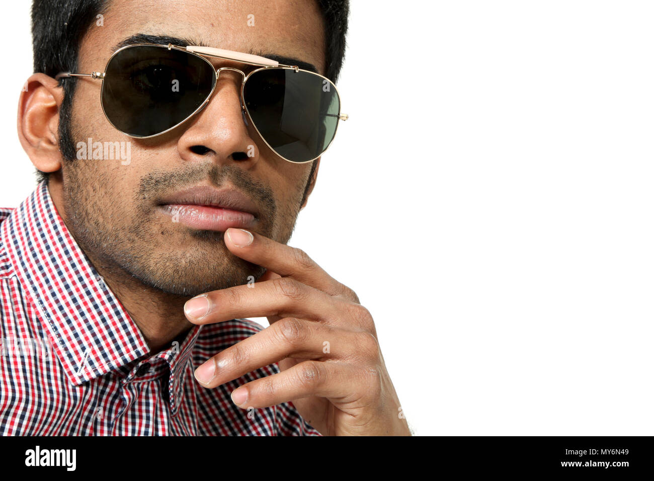 portrait of young man on white background Stock Photo - Alamy