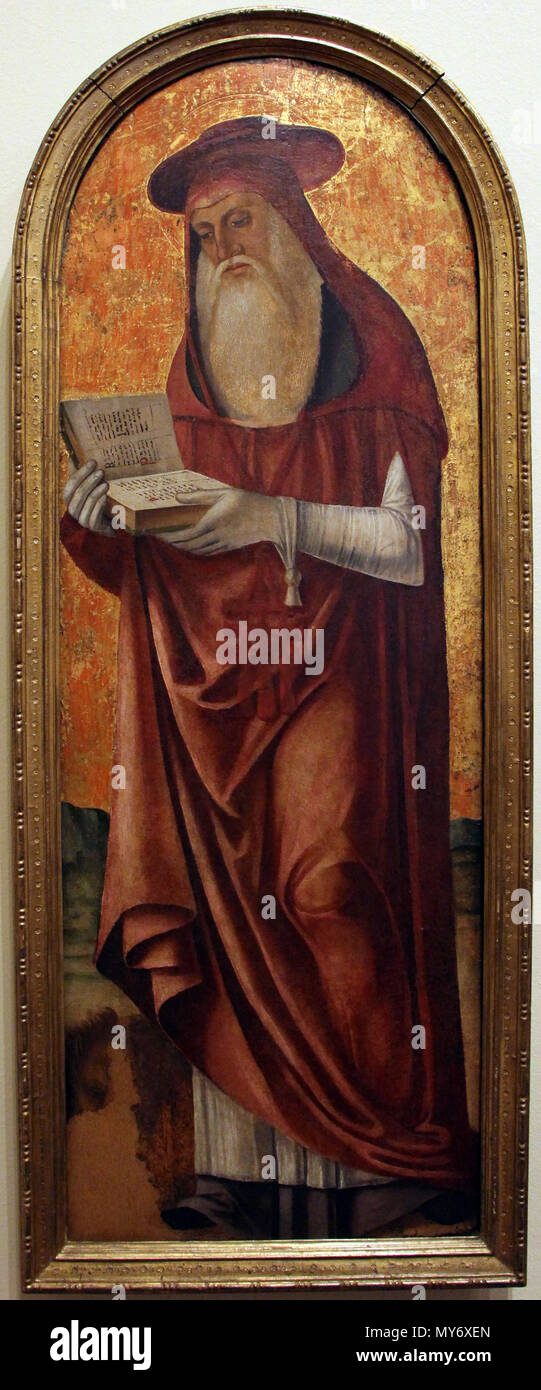 .  Italiano: San Girolamo cardinale .  English: Paintings in the Museo Poldi Pezzoli (Milan) . 1520 ; 2014-02-04 16:31:20. Sailko 45 Antonio marinoni, san girolamo, 1520-30 ca. Stock Photo