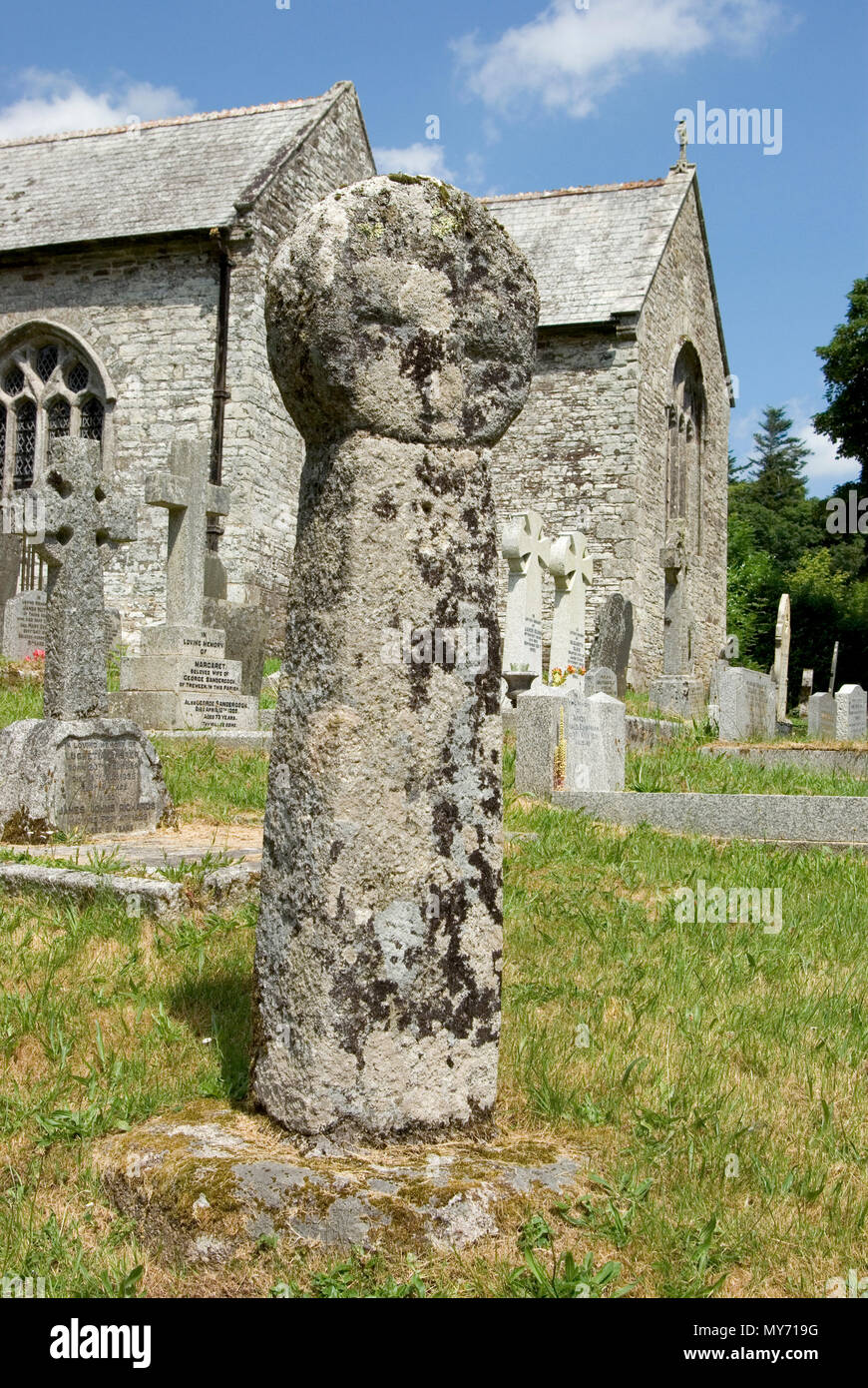 St Nonna's Church Cornwall Stock Photo