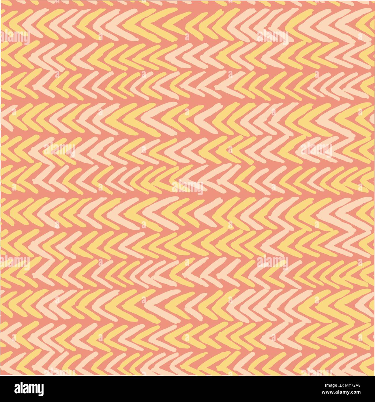 Seamless vector pattern with ikat ribs in orange colours for textile ...