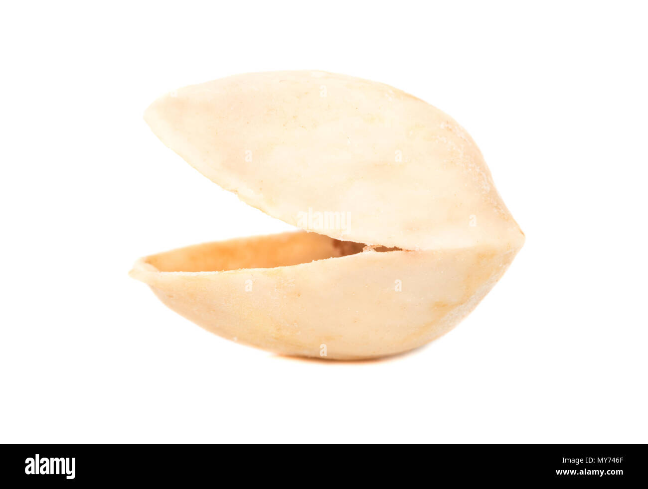 Empty shell of pistachio nuts on a white background Stock Photo Alamy