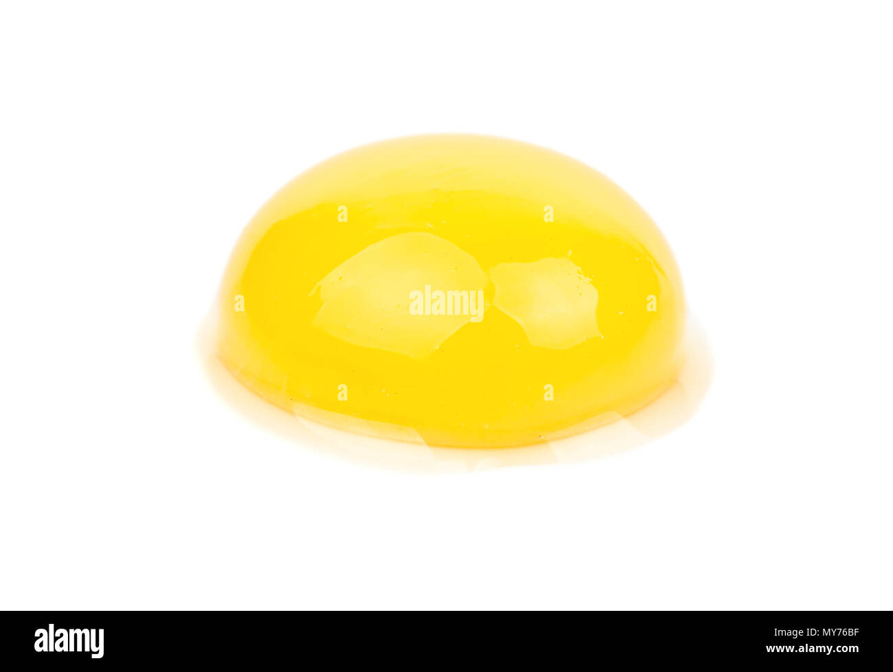 Fresh egg yolk isolated on white background Stock Photo Alamy