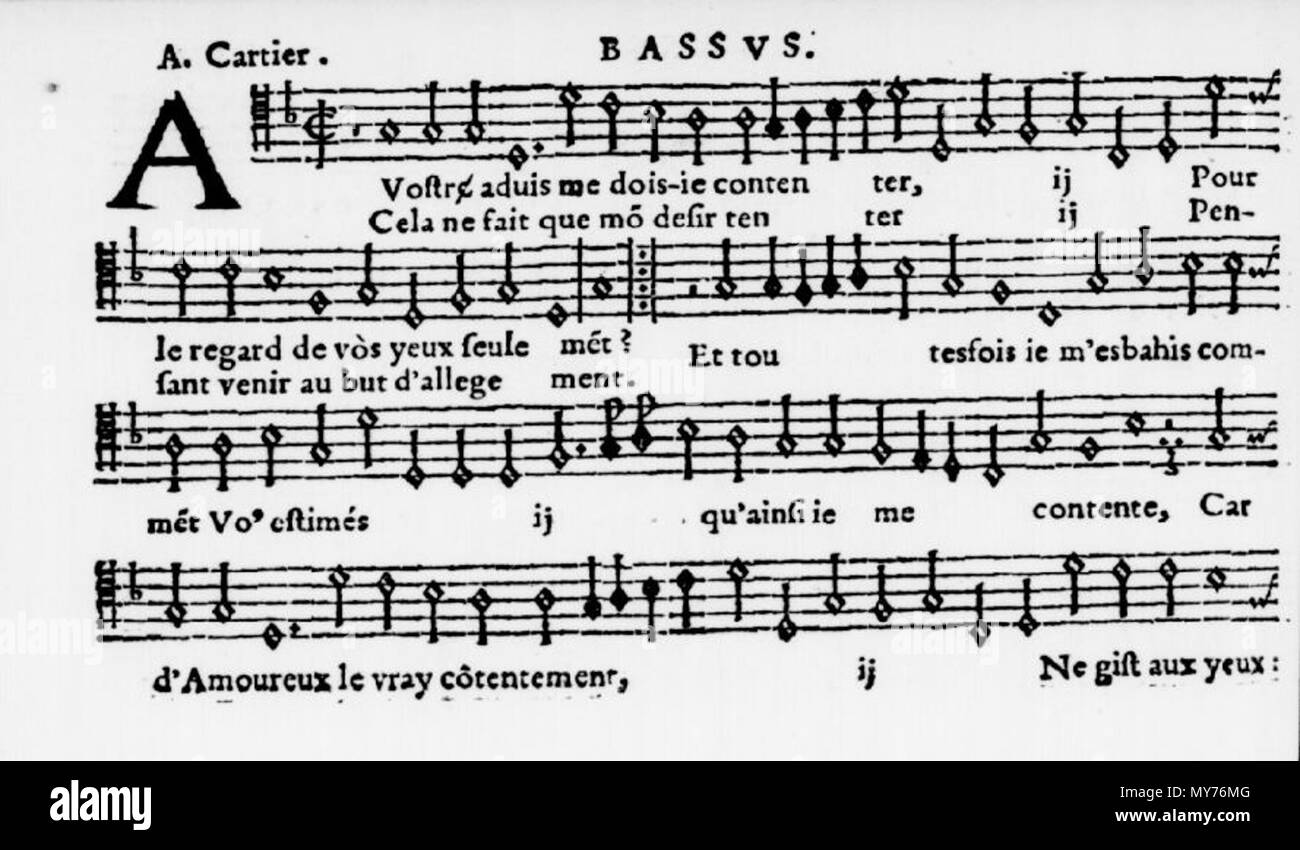Français : La chanson A votre advis me dois-je contenter d'Antoine Cartier  dans le Premier