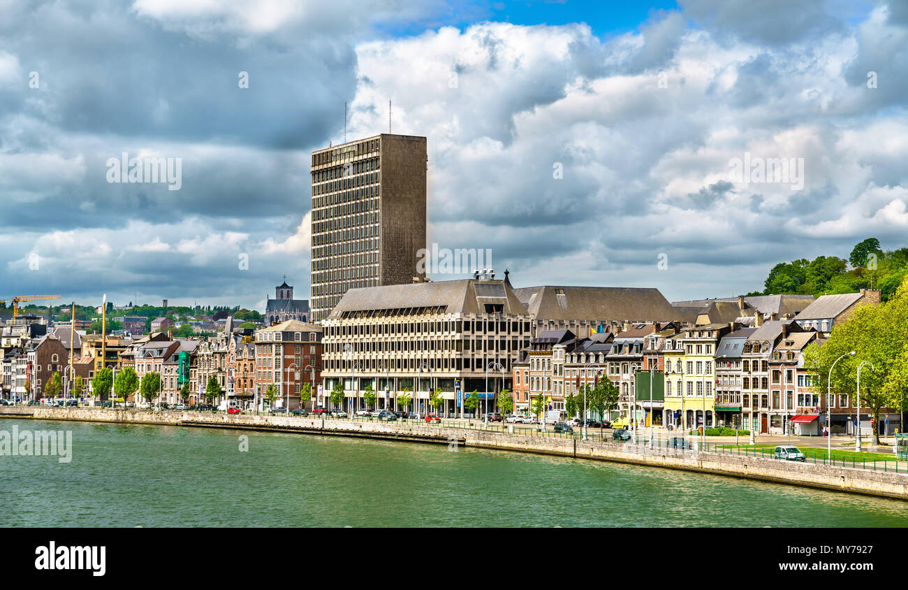 View Of Liege A City On The Banks Of The Meuse River In Belgium Stock 