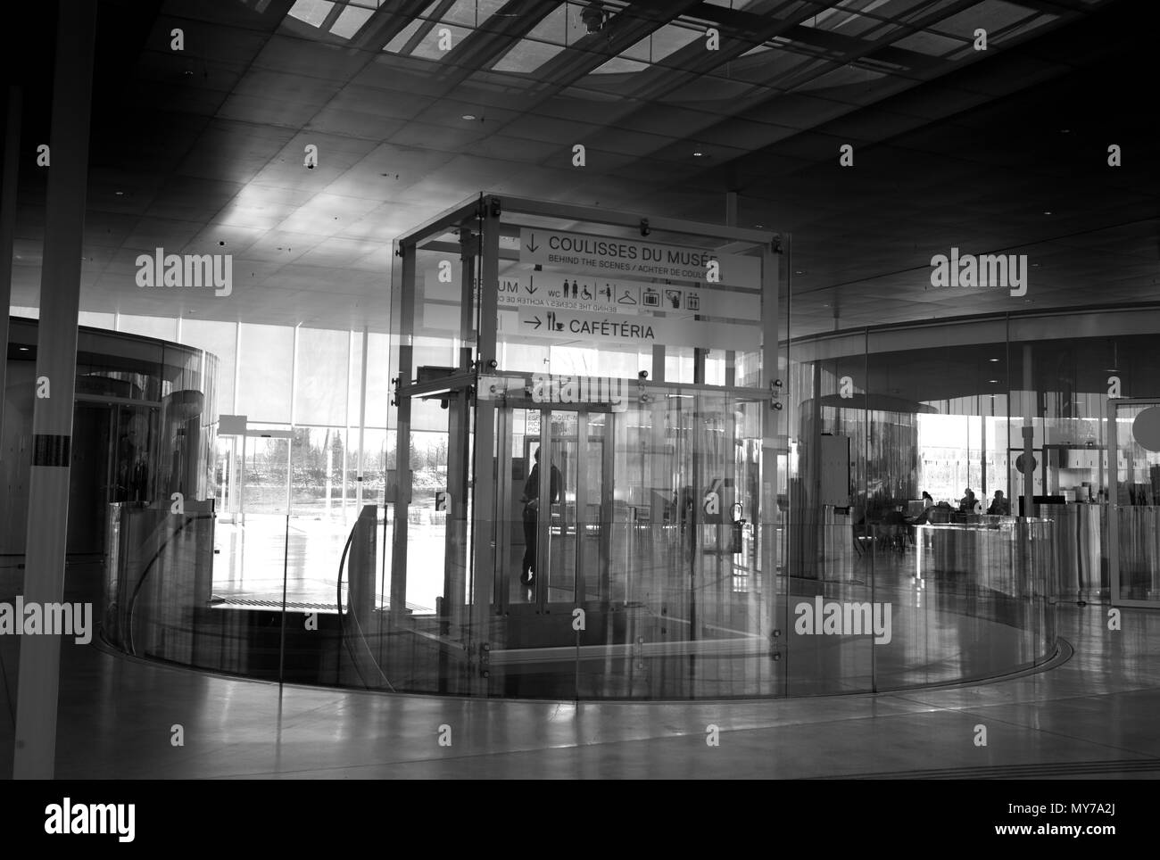 Interior of The Louvre-Lens, Northern France Stock Photo