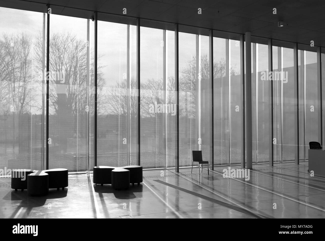 Interior of The Louvre-Lens, Northern France Stock Photo