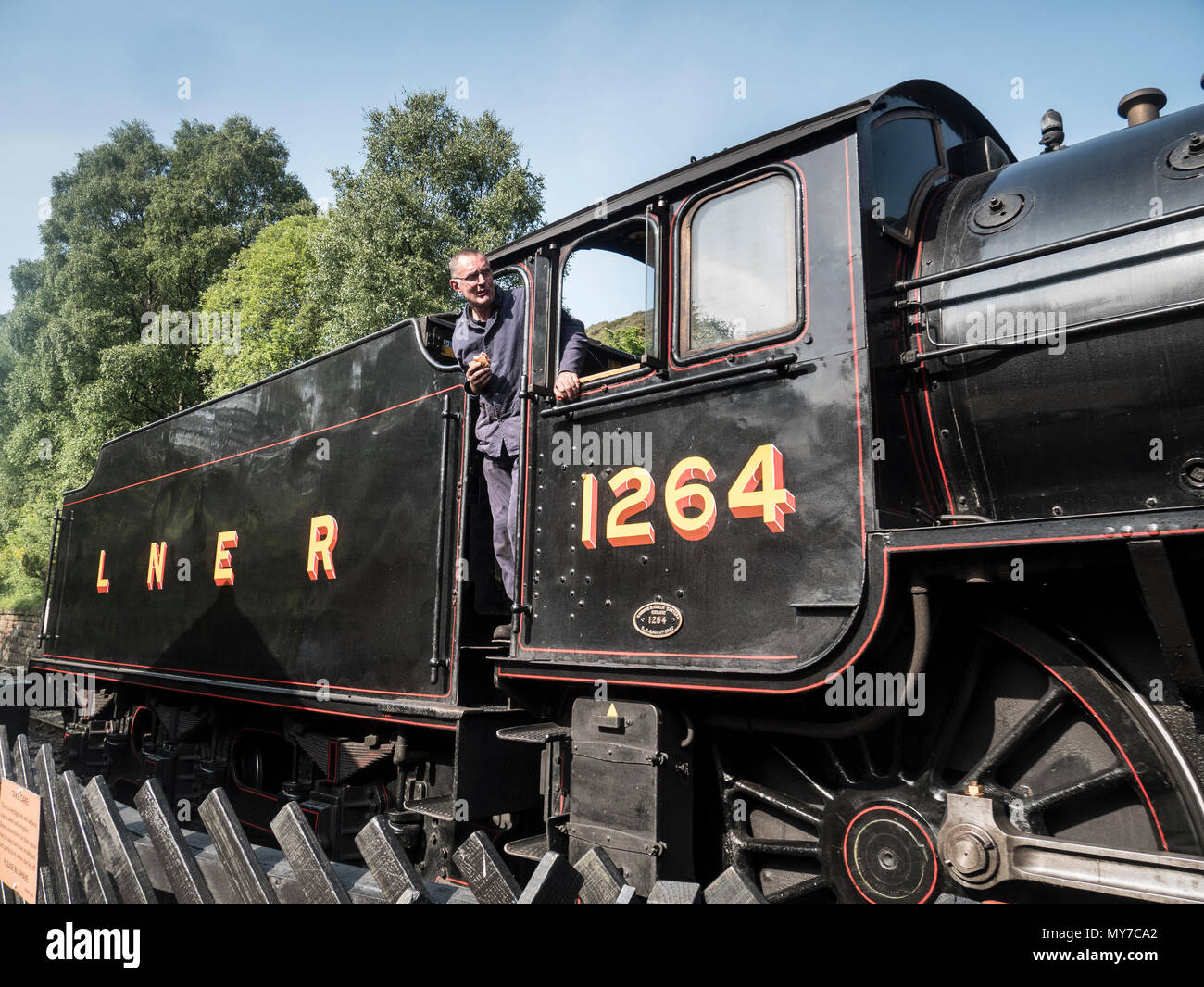 LNER B1 4-6-0 locomotive 1264 (BR 6124). Designed by Edward Thomson 410 were built between 1942 and 1952. This loco entered service in 1947