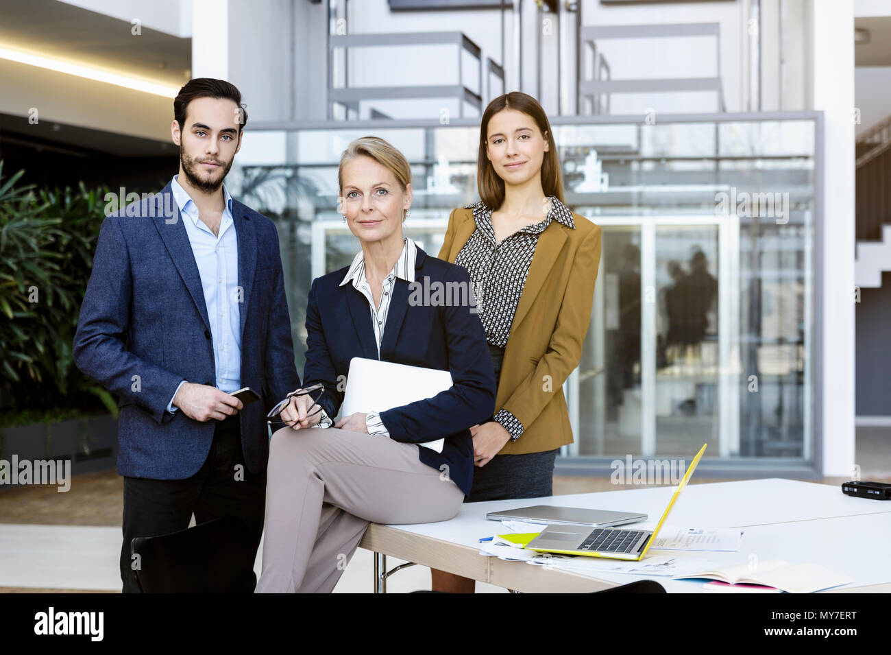 Portrait of business people looking at camera Stock Photo