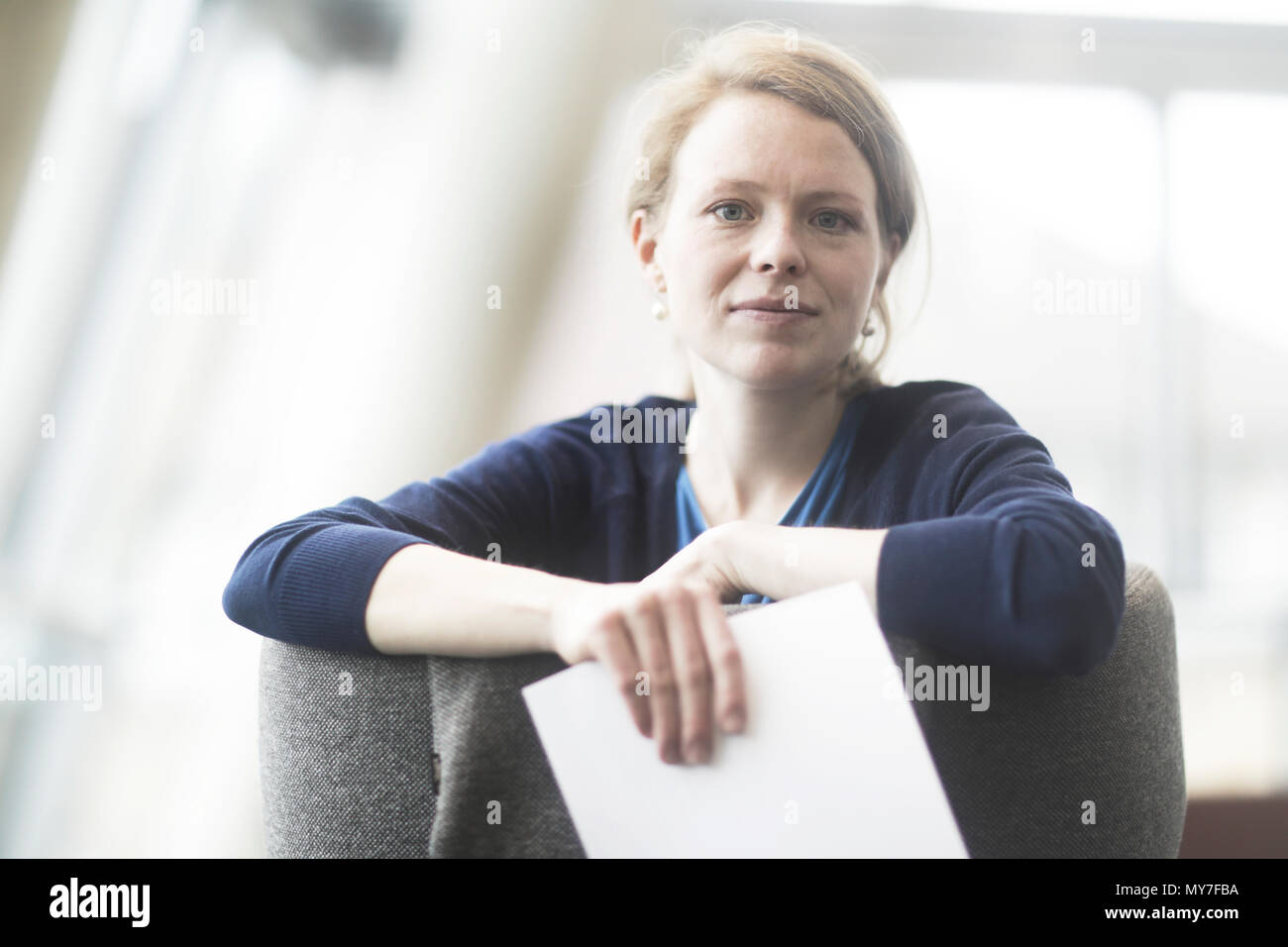 Woman in office Stock Photo