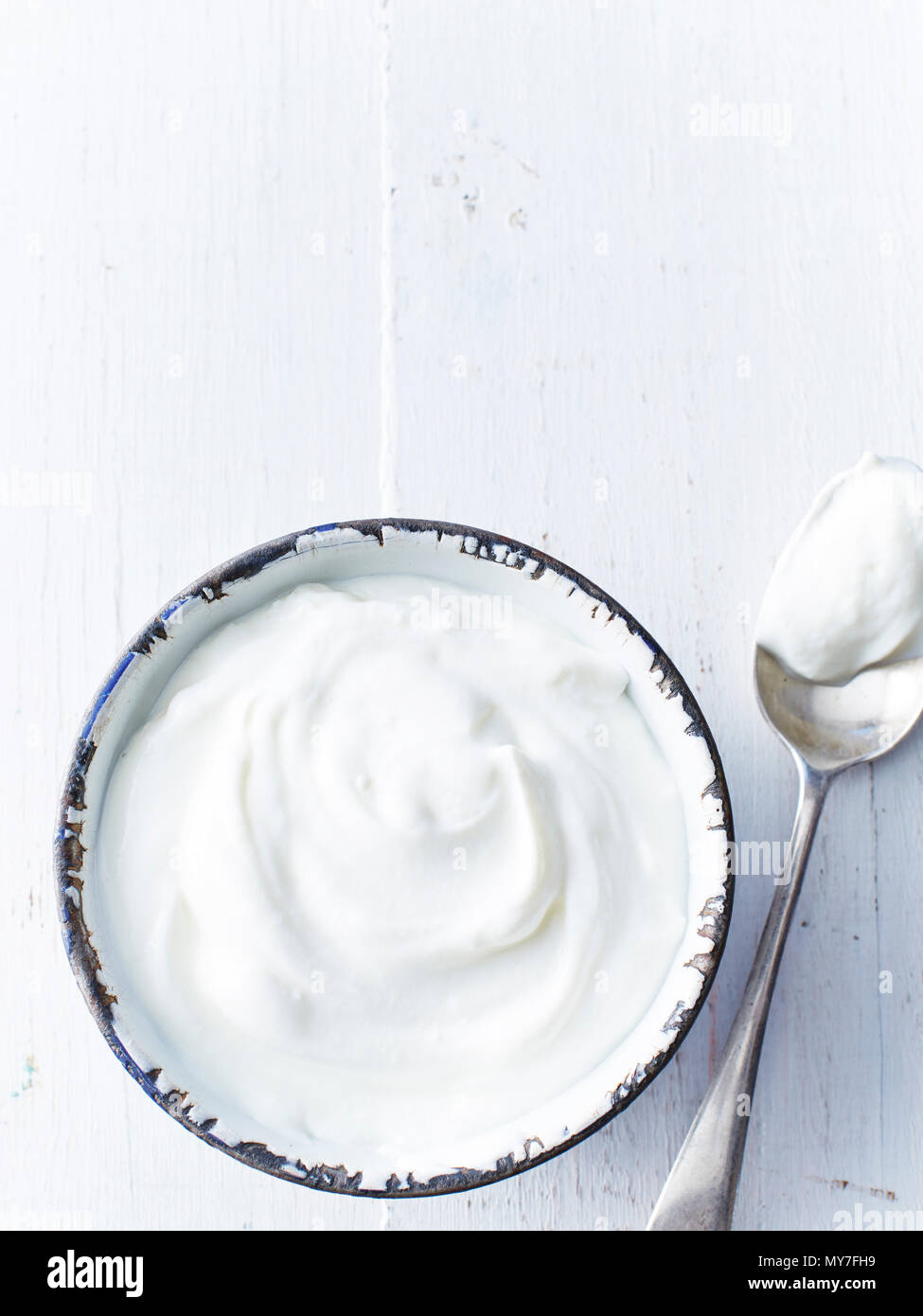 Low fat greek yogurt Stock Photo - Alamy