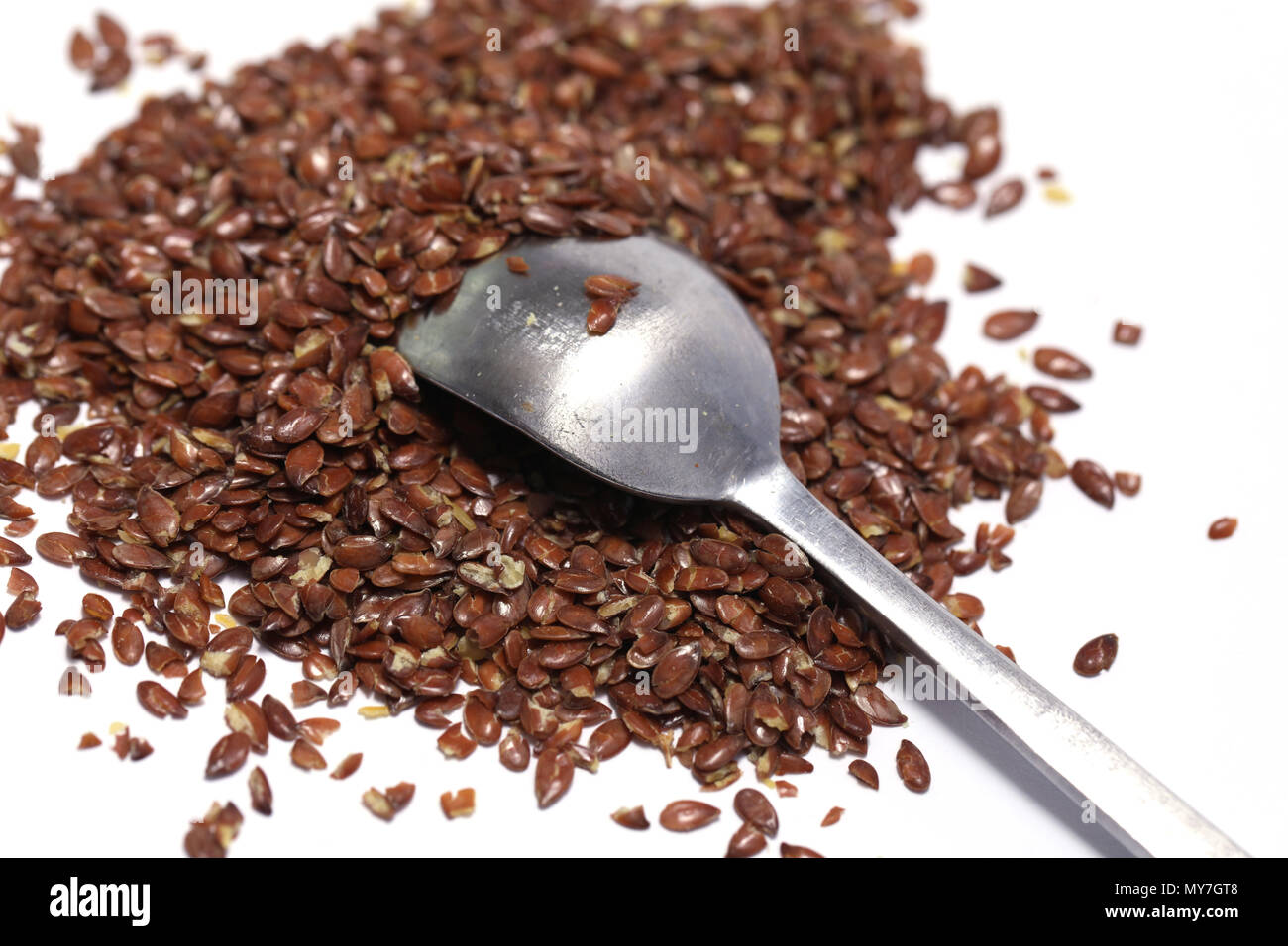 Flaxseed crushed cereal Stock Photo Alamy
