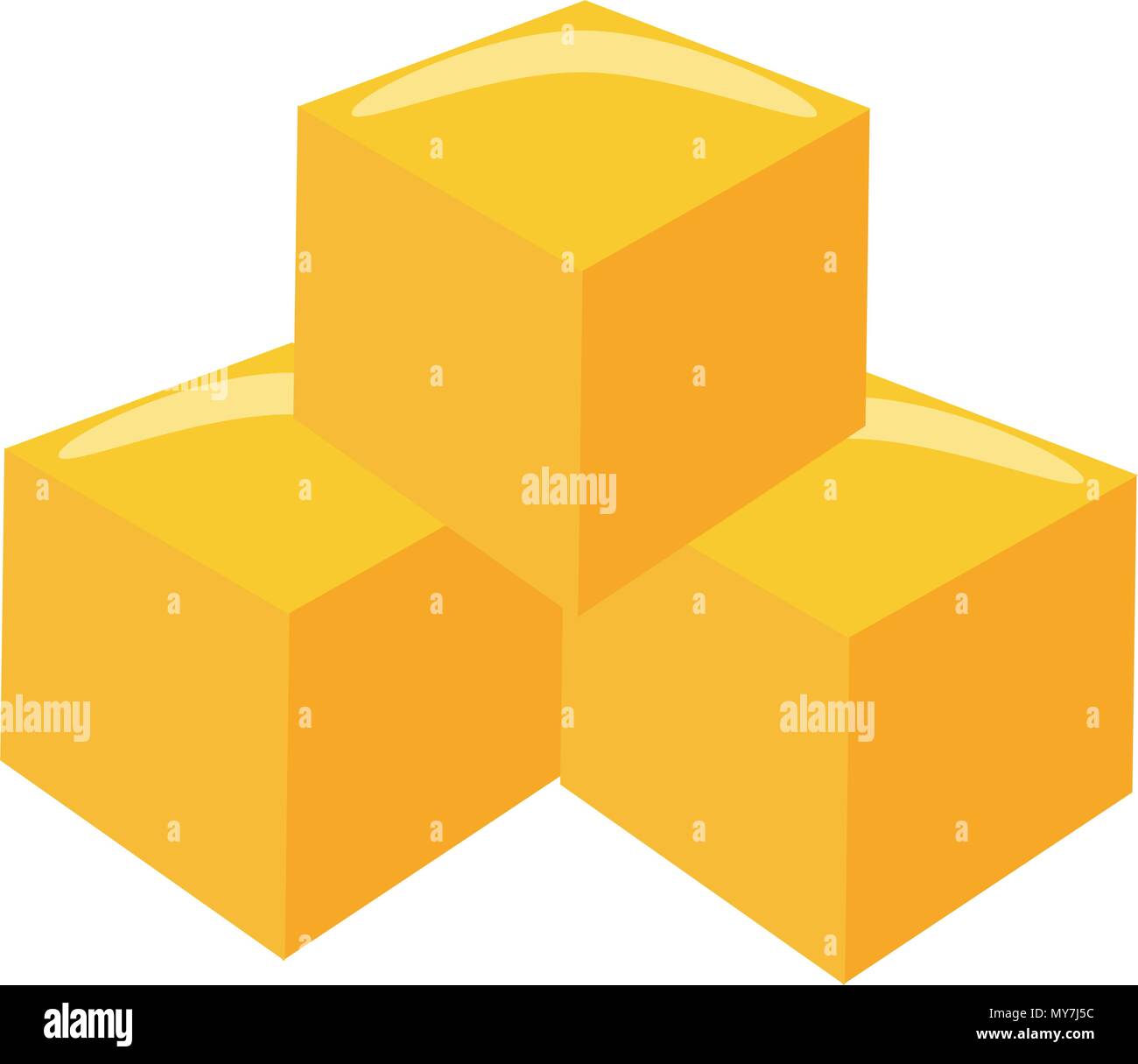 Butter cubes isolated Stock Vector Image & Art - Alamy