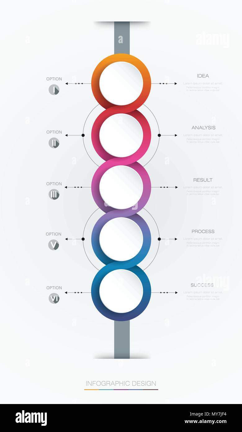 Vector Infographics Timeline Design Template With 3d Paper Label