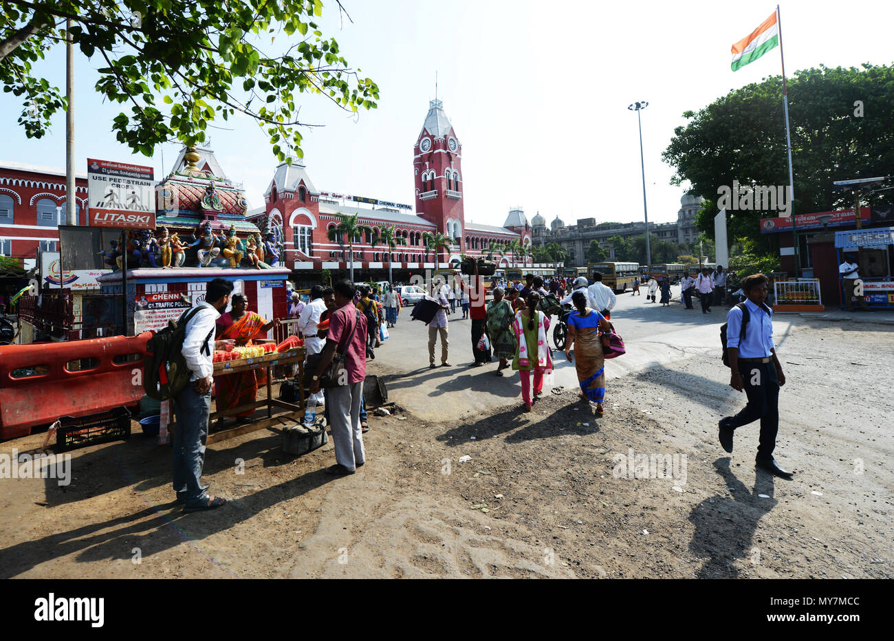 Chennai Central railway station. Stock Photo