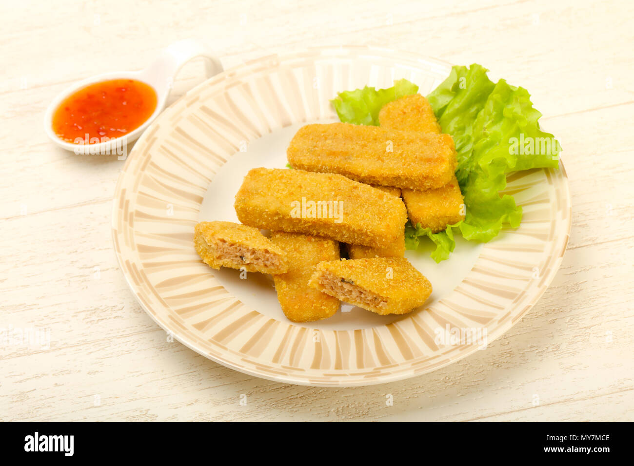 Salmon Fish sticks Stock Photo Alamy