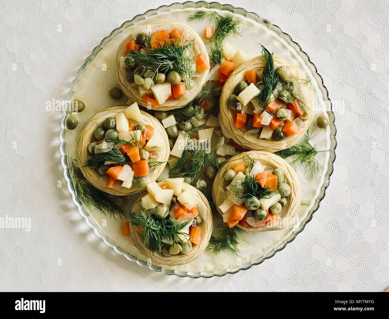 Turkish Food Homemade Artichokes with Green Peas, Carrot, Potatoes and