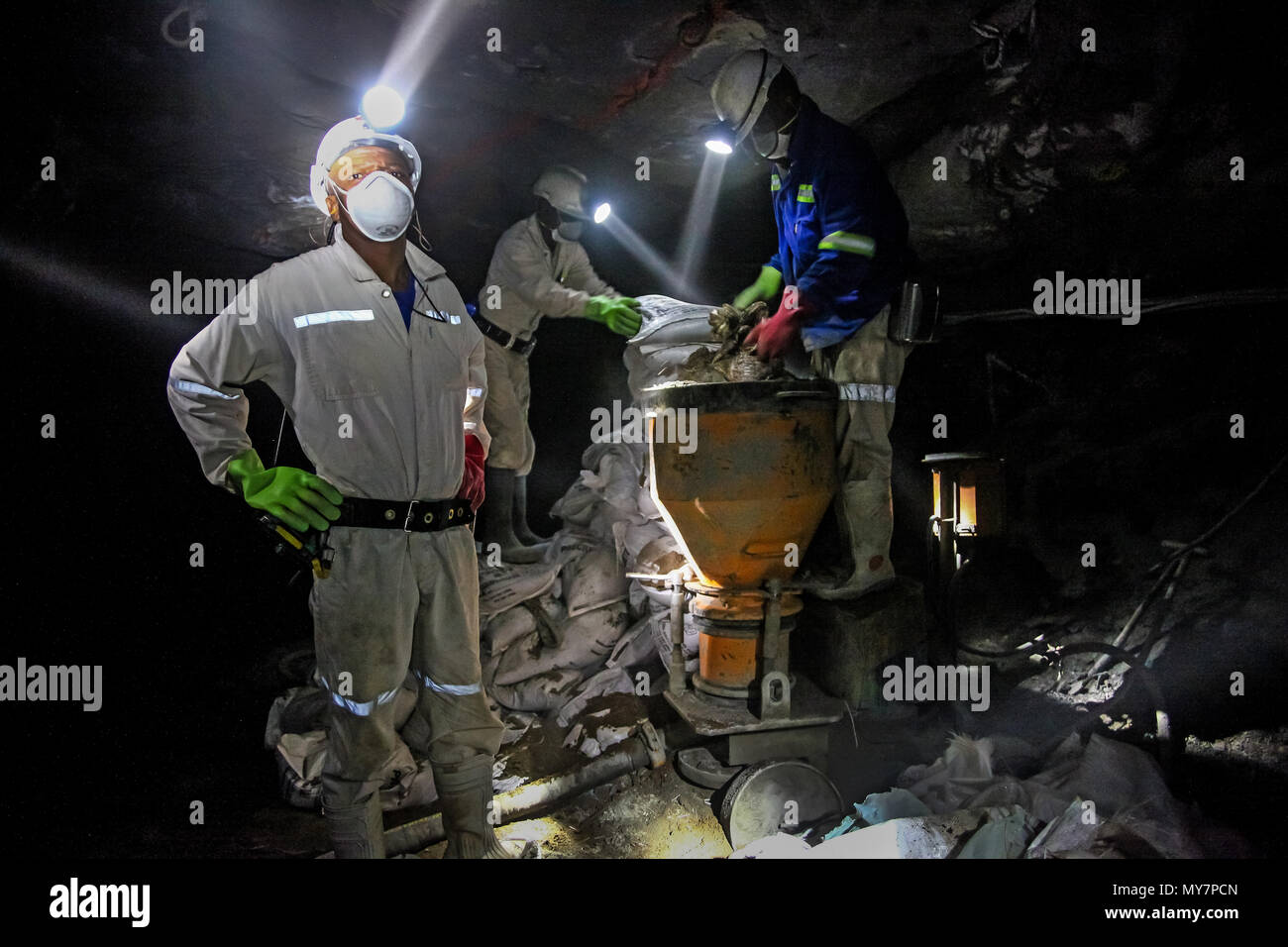 Rustenburg, South Africa, May 23, 2011, Underground Platinum Chrome