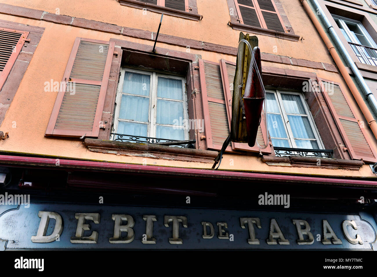 Vintage Tobacco Shop - Belfort - France Stock Photo