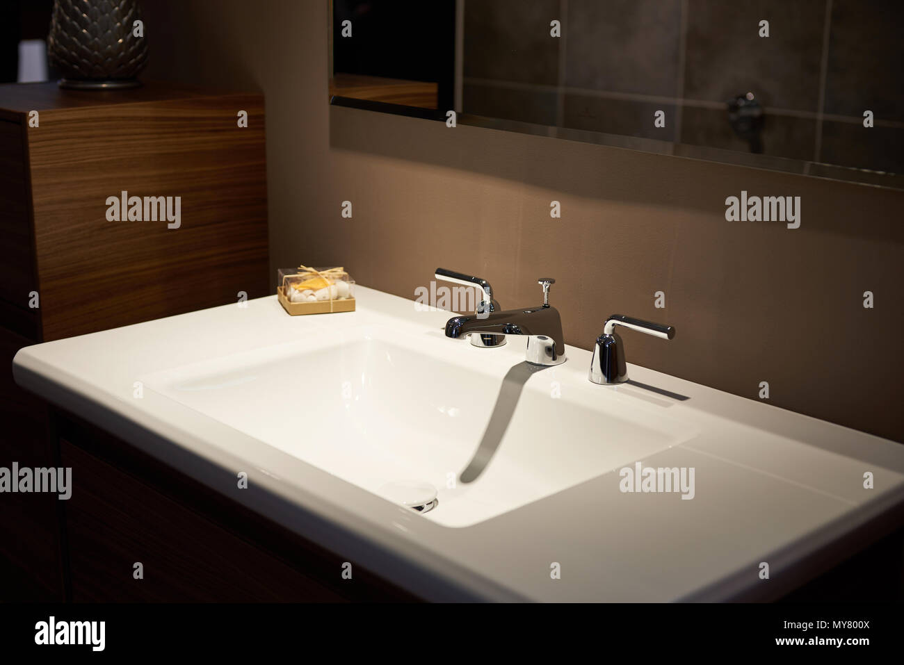 Water Tap Faucet With Hot And Cold Water Stock Photo 188875034